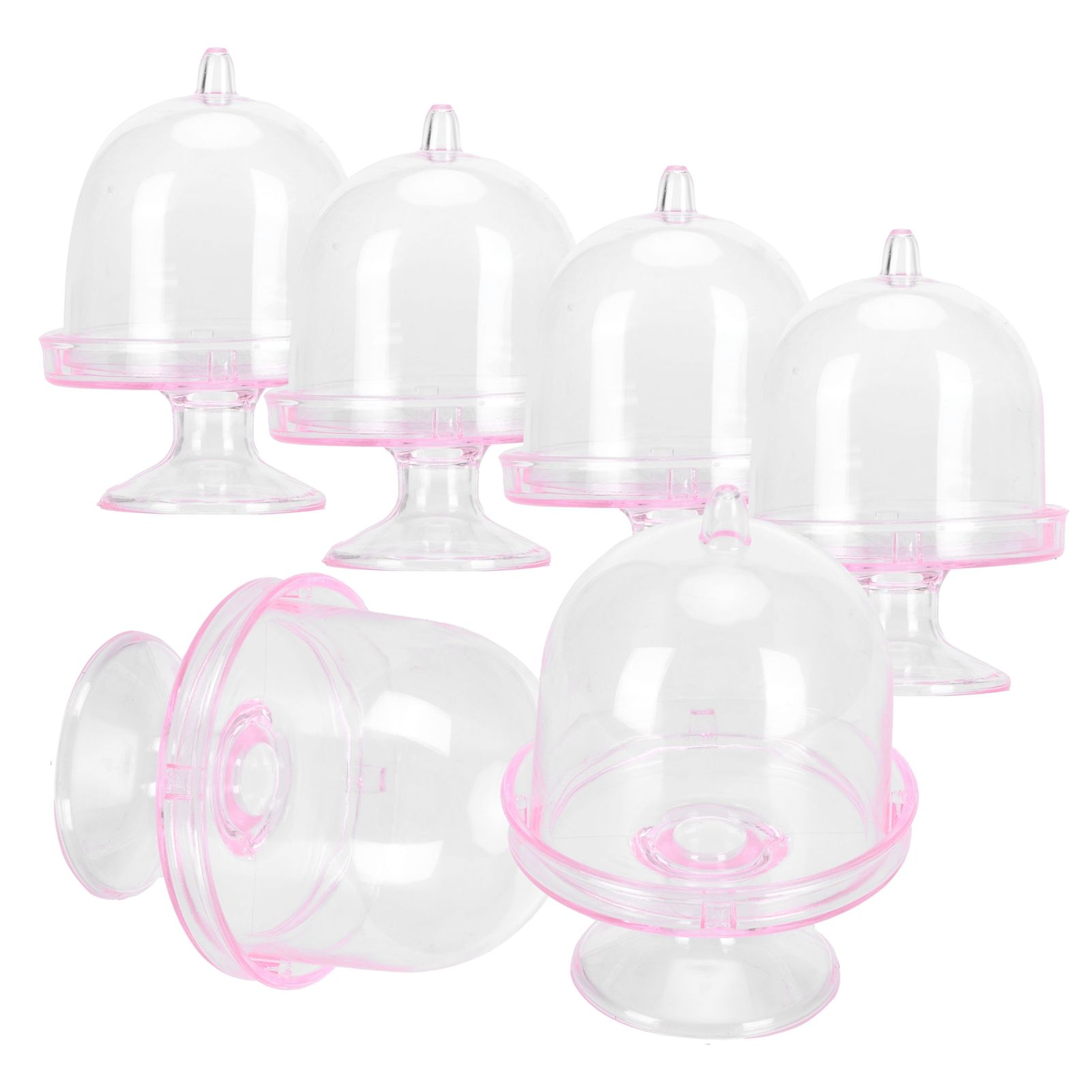 12 Set Mini Candy Box Cake Stand Cupcake Candy Display Plate with Lid Party view 10