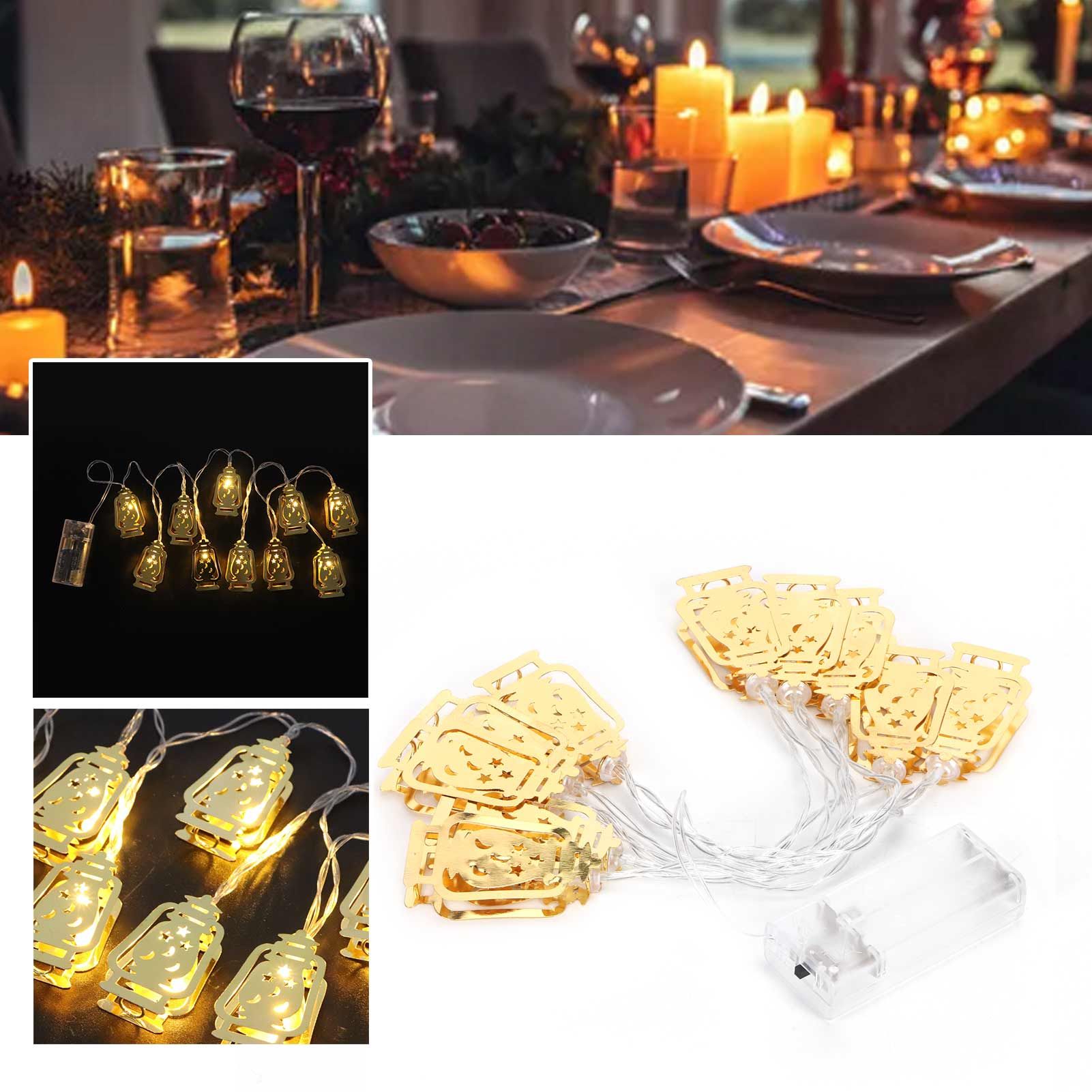 10LED Kerosene Lamp Shaped String Lights Decorative Lights String for Ramadan view 11