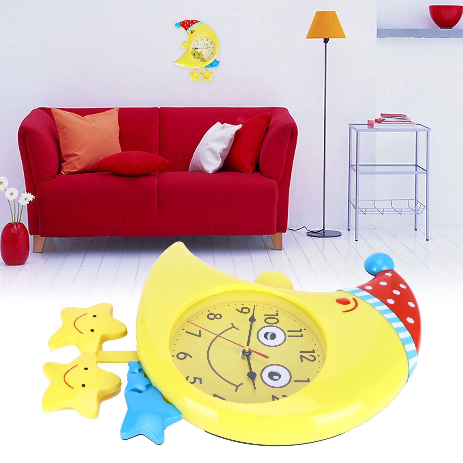 Wall Clock Cartoon Silent Non Ticking Decorative Wall Clock for Kid's Bedroom view 11