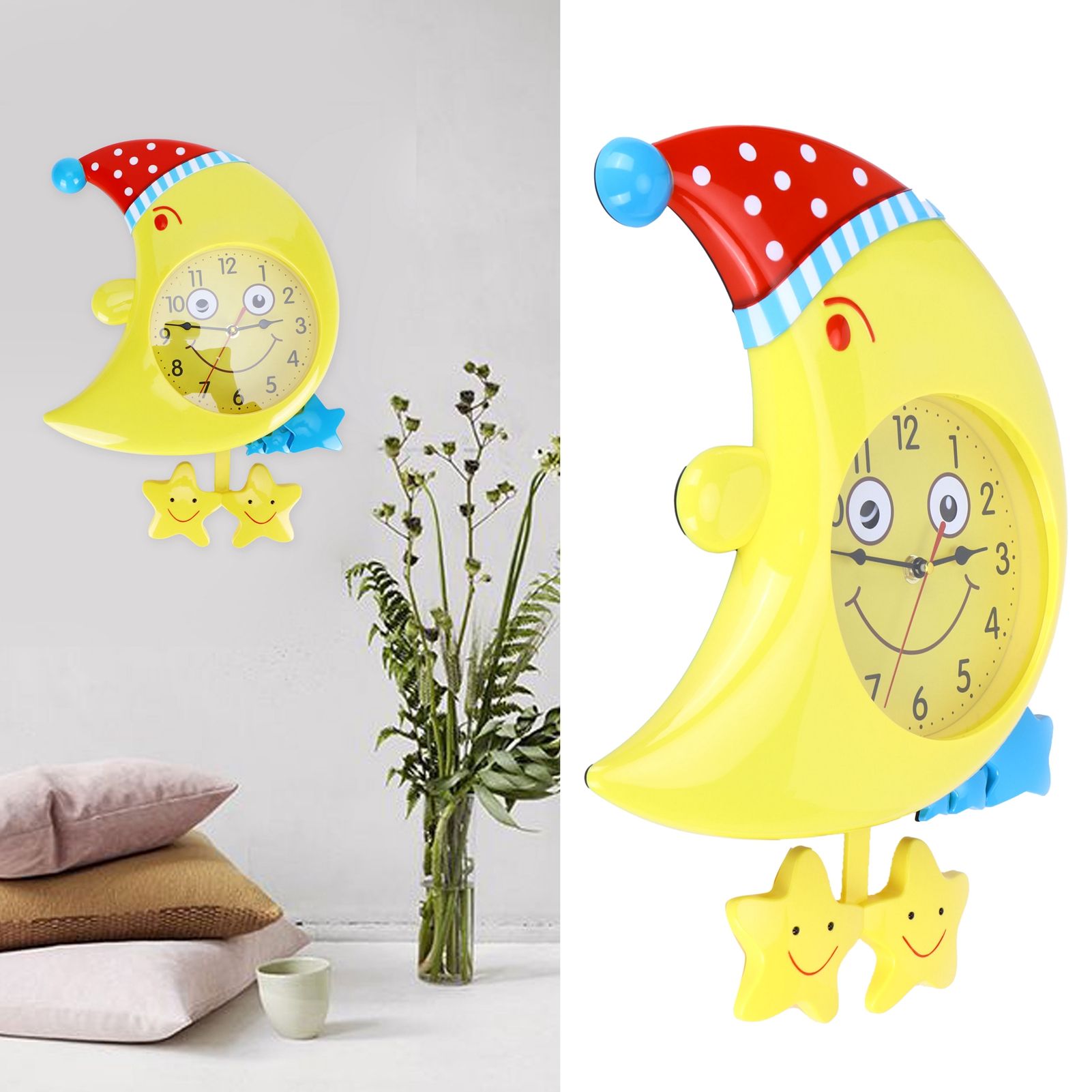 Wall Clock Cartoon Silent Non Ticking Decorative Wall Clock for Kid's Bedroom view 12