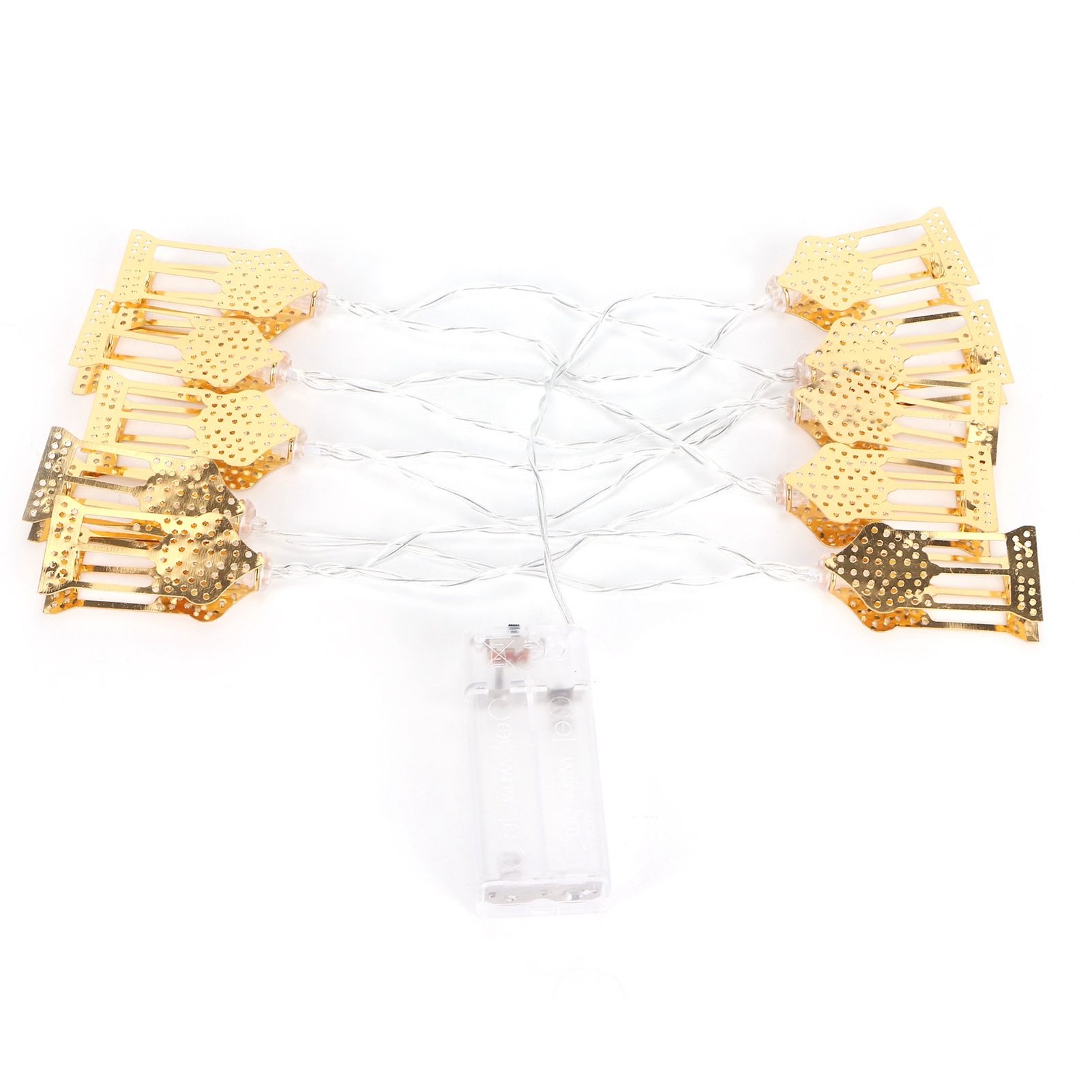 1.5m String Light Muslim Innovative Wrought Iron Ramadan Decoration Ornament Gold — image 1
