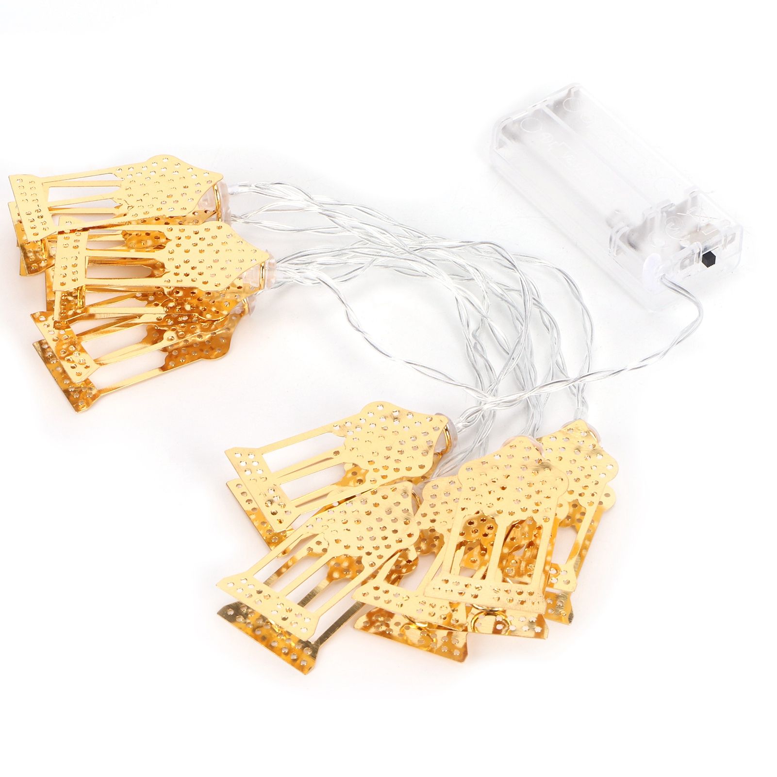 1.5m String Light Muslim Innovative Wrought Iron Ramadan Decoration Ornament Gold view 4