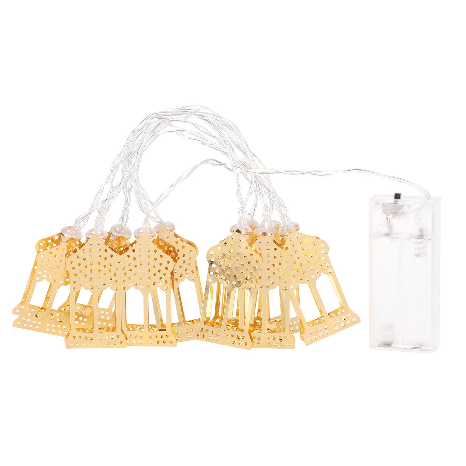 1.5m String Light Muslim Innovative Wrought Iron Ramadan Decoration Ornament Gold view 9