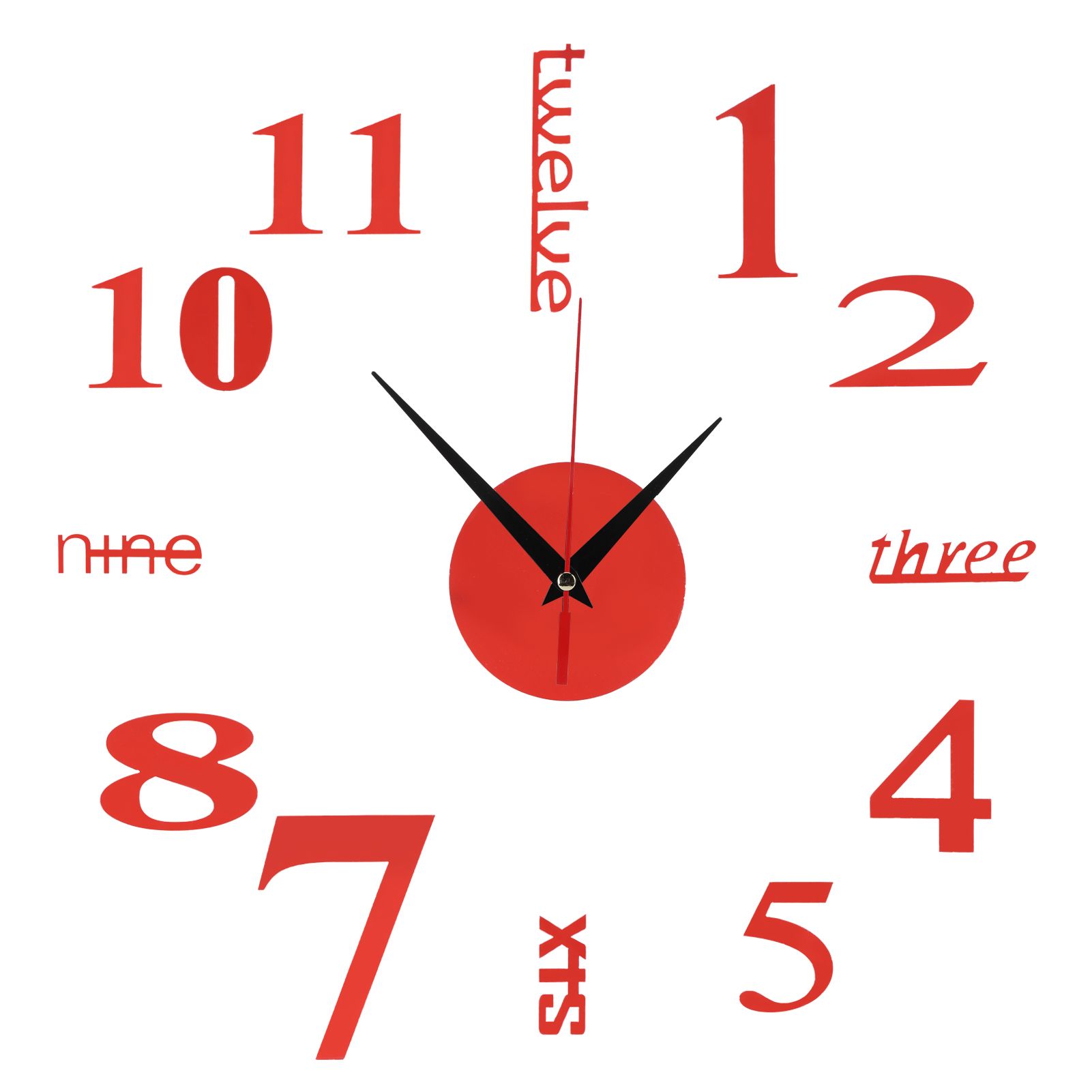 Modern DIY Digital Wall Clock Sticker Decals for Home Living Room Office — image 1