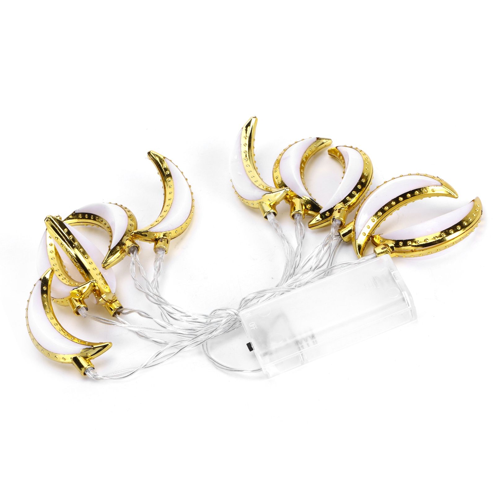 Gold Moon Shaped String Lights Decorative Lights Muslim Ramadan Eid Festival view 9