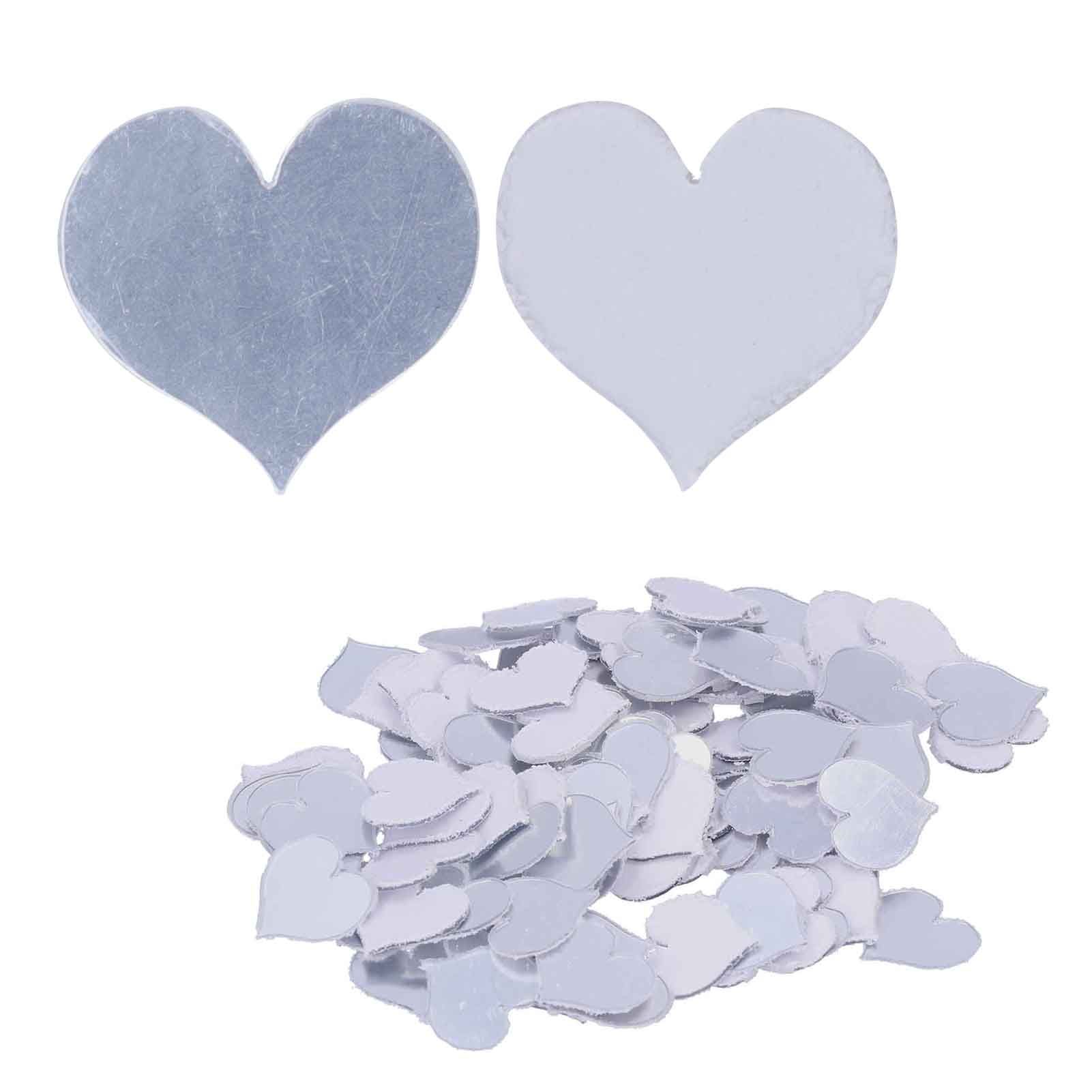 100PCS Self‑Adhesive Mirror Wall Stickers Heart Shape DIY Wall Decal for Home view 14