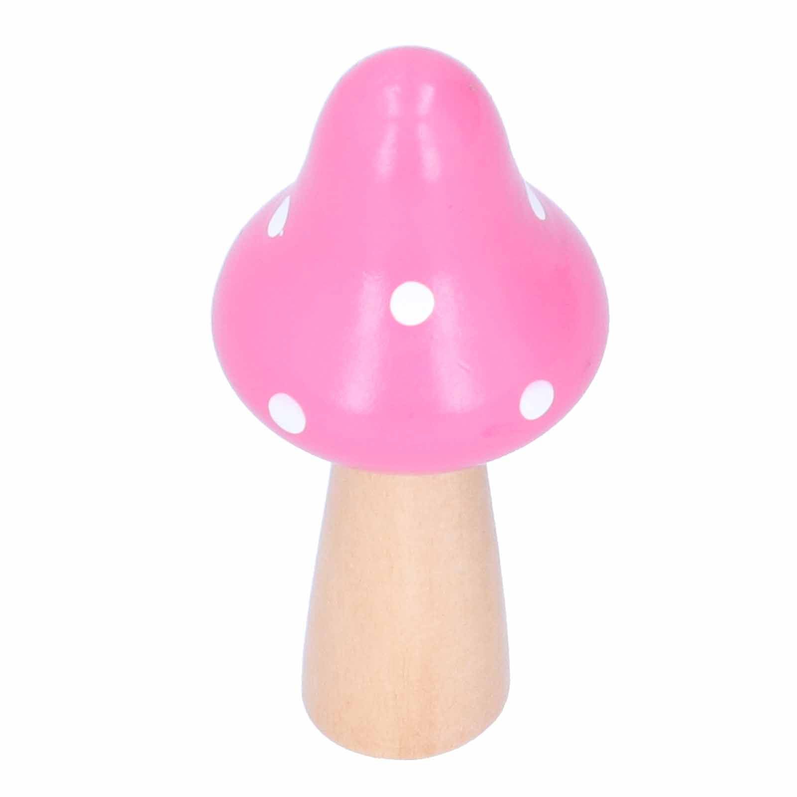 3Pcs/Set Mushroom Crafts Innovative Cute Wooden Ornaments Home Office Desktop view 13