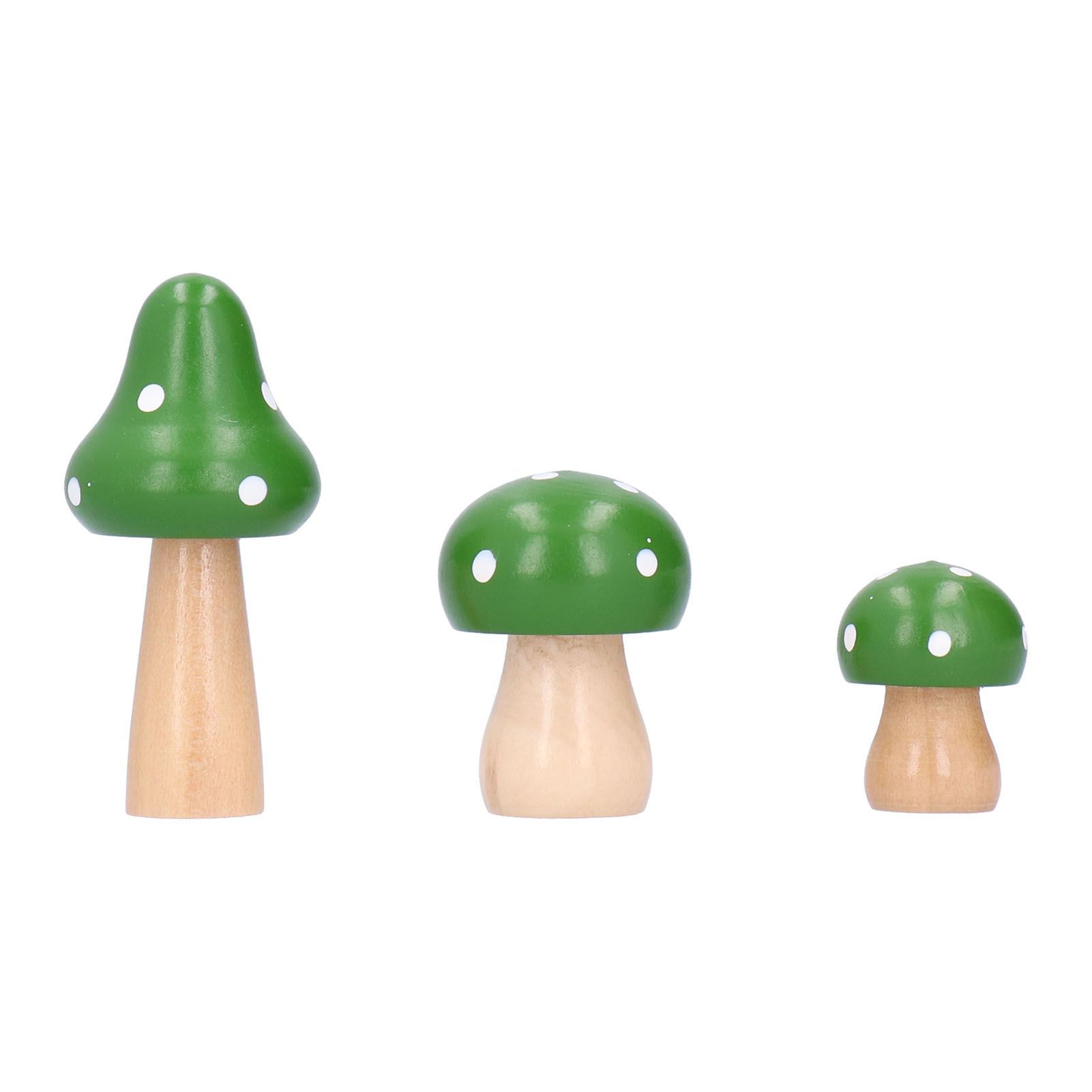 3Pcs/Set Mushroom Crafts Innovative Cute Wooden Ornaments Home Office Desktop