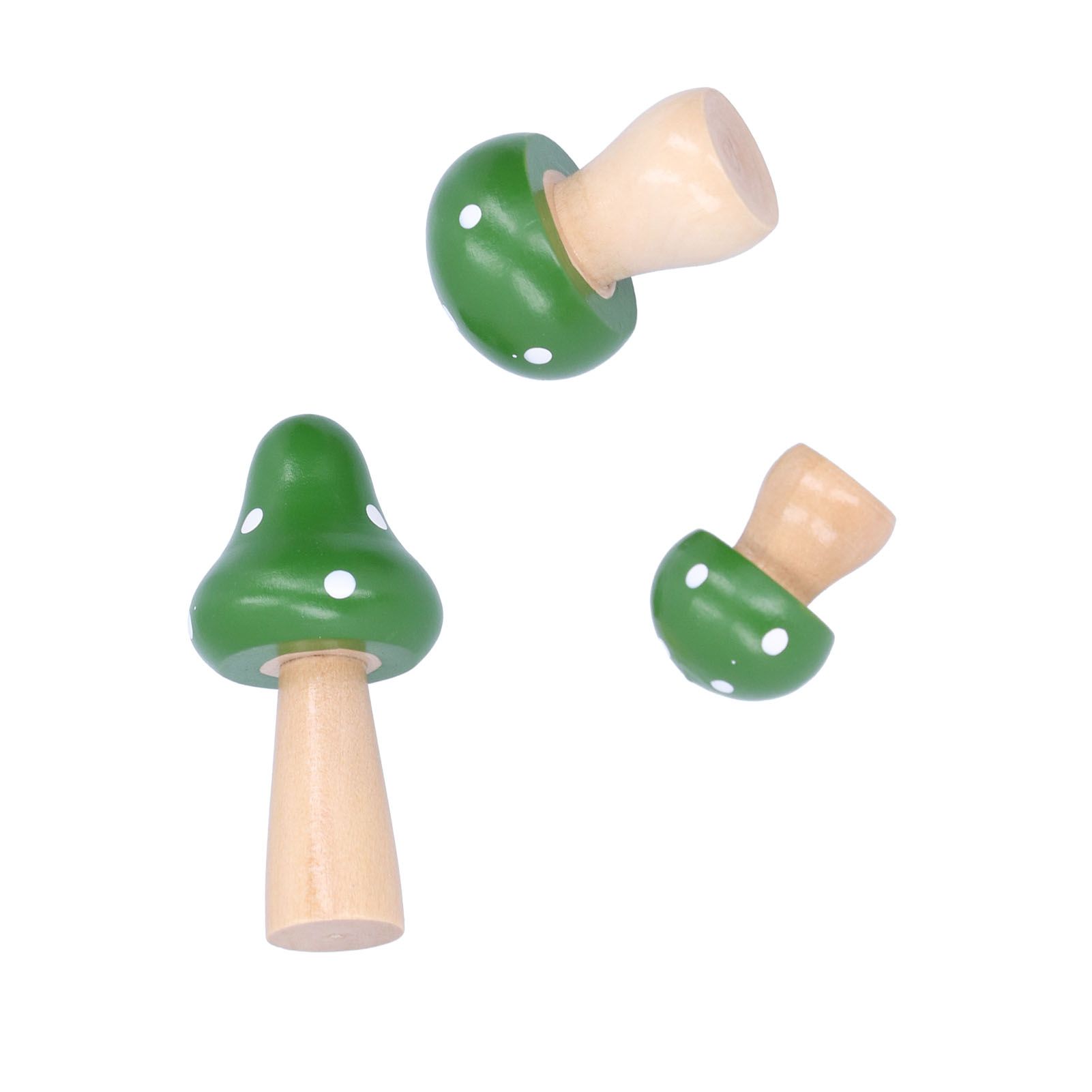 3Pcs/Set Mushroom Crafts Innovative Cute Wooden Ornaments Home Office Desktop view 10