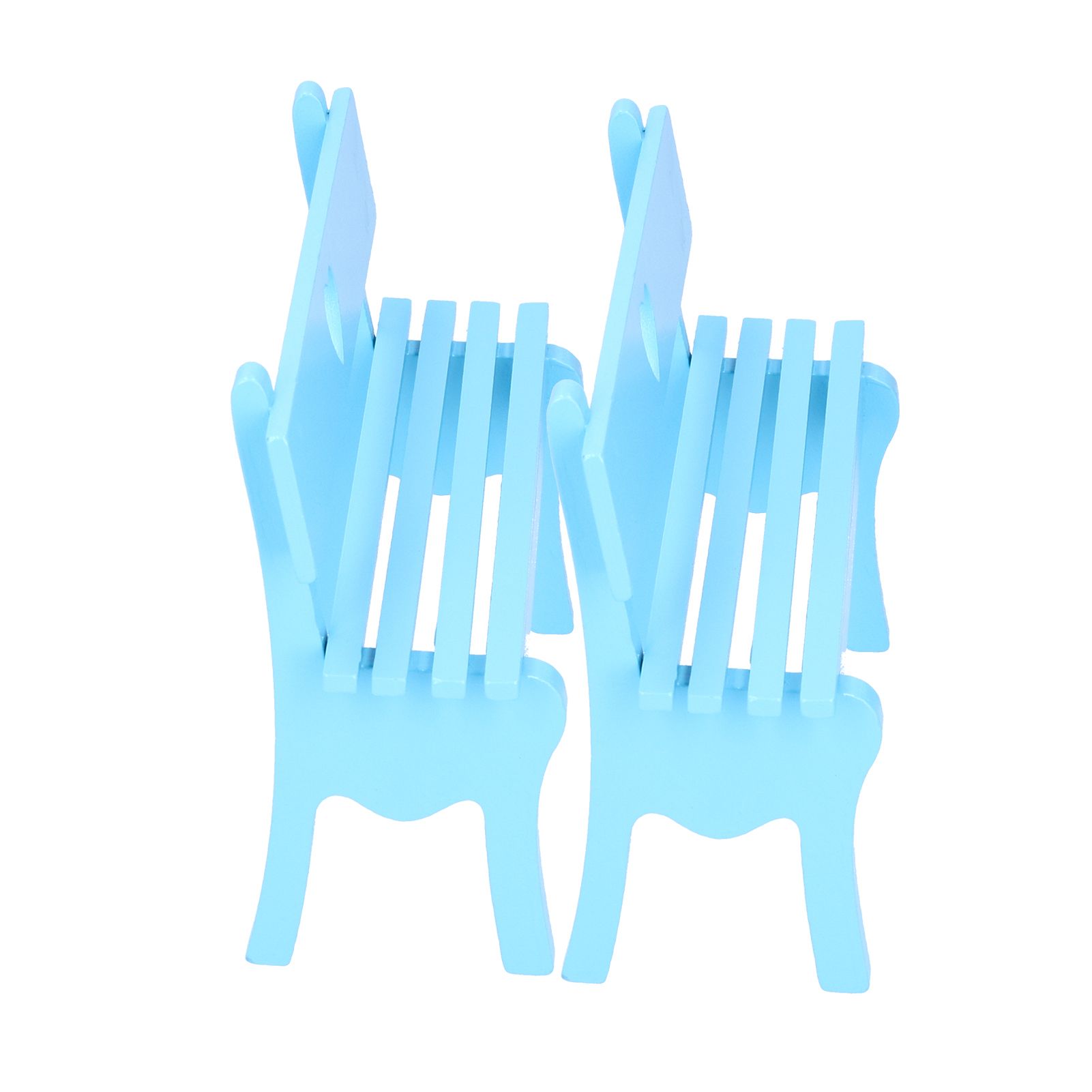 2Pcs Wooden Decorative Small Chair Originality Wooden Craft Decoration for