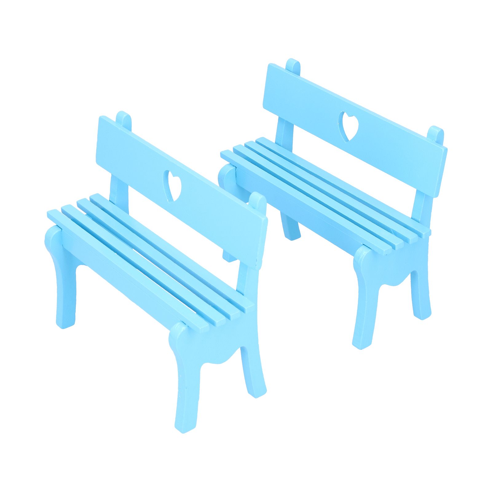 2Pcs Wooden Decorative Small Chair Originality Wooden Craft Decoration for view 3