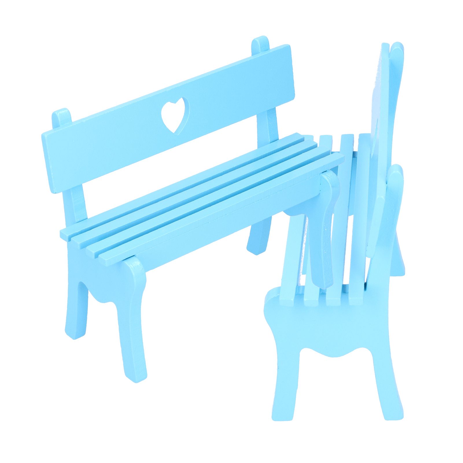 2Pcs Wooden Decorative Small Chair Originality Wooden Craft Decoration for view 5