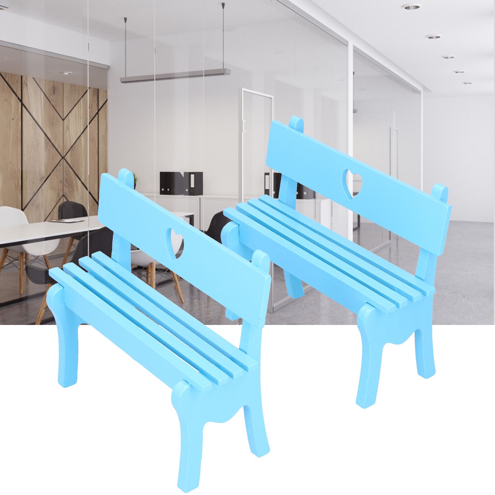 2Pcs Wooden Decorative Small Chair Originality Wooden Craft Decoration for view 11