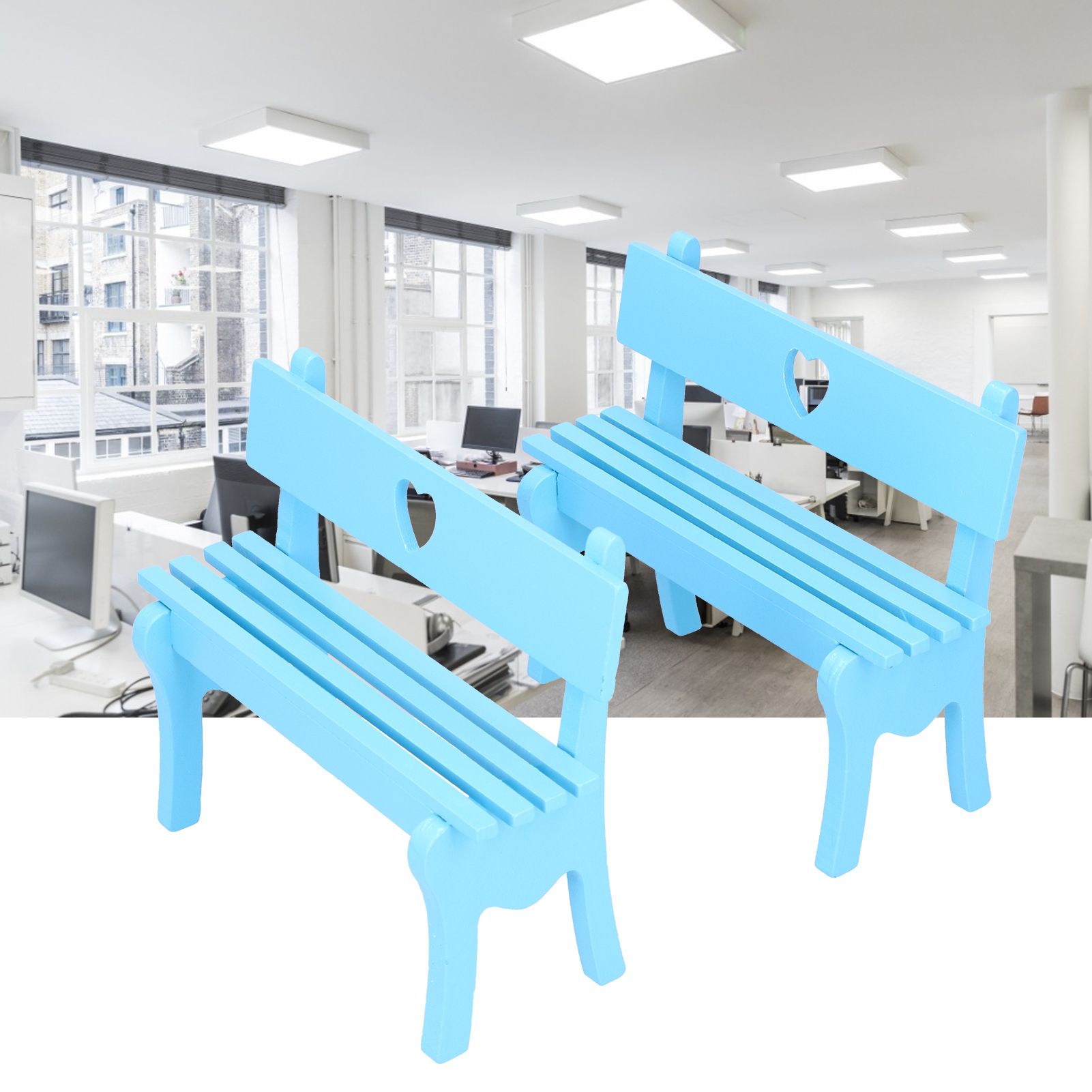 2Pcs Wooden Decorative Small Chair Originality Wooden Craft Decoration for view 12