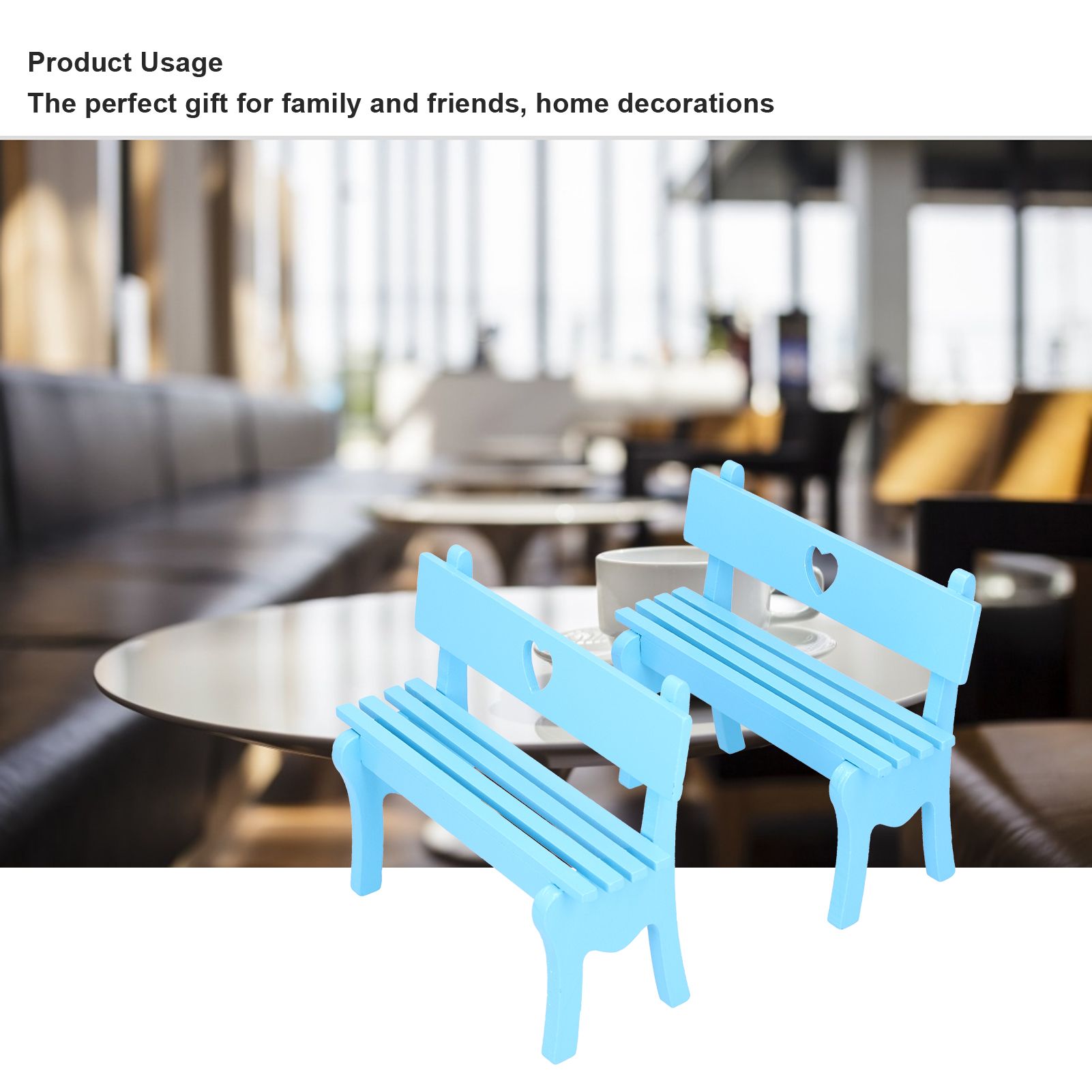 2Pcs Wooden Decorative Small Chair Originality Wooden Craft Decoration for view 15