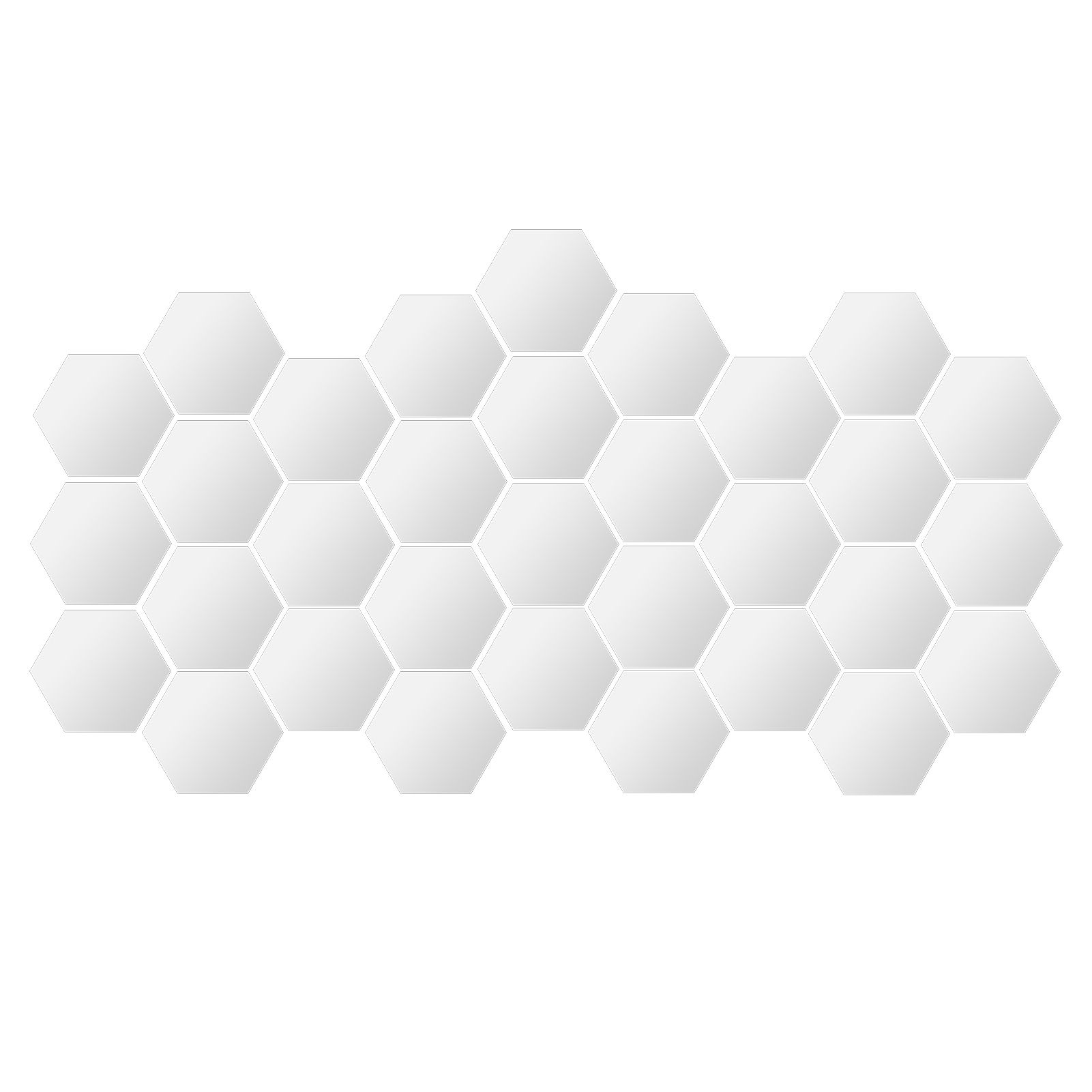 Mirror Wall Stickers Removable Hex Decals Home Living Room Bedroom Decoration — image 1