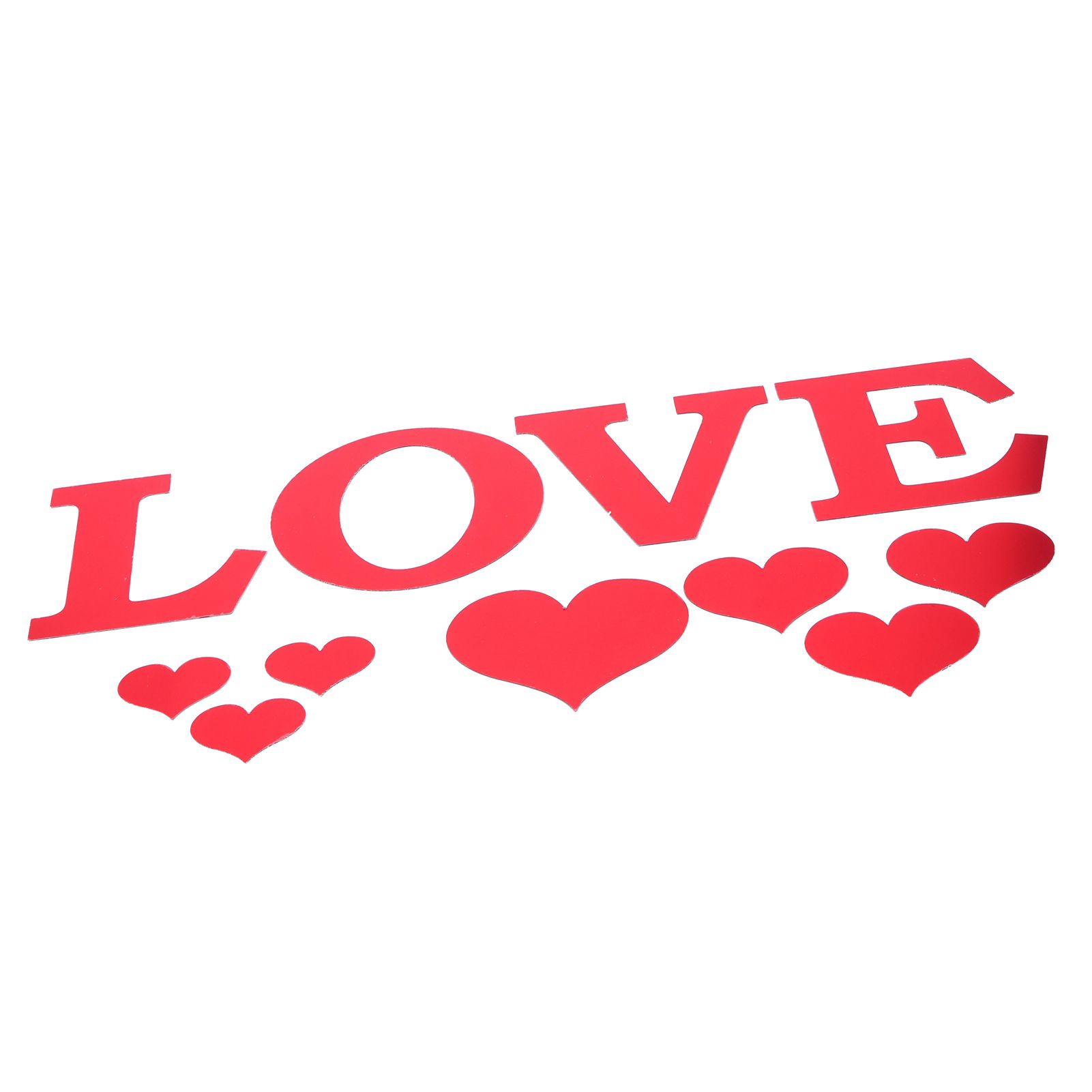 Mirror Wall Stickers Heart Shape DIY Wall Decal for Home Bedroom Living Room view 2