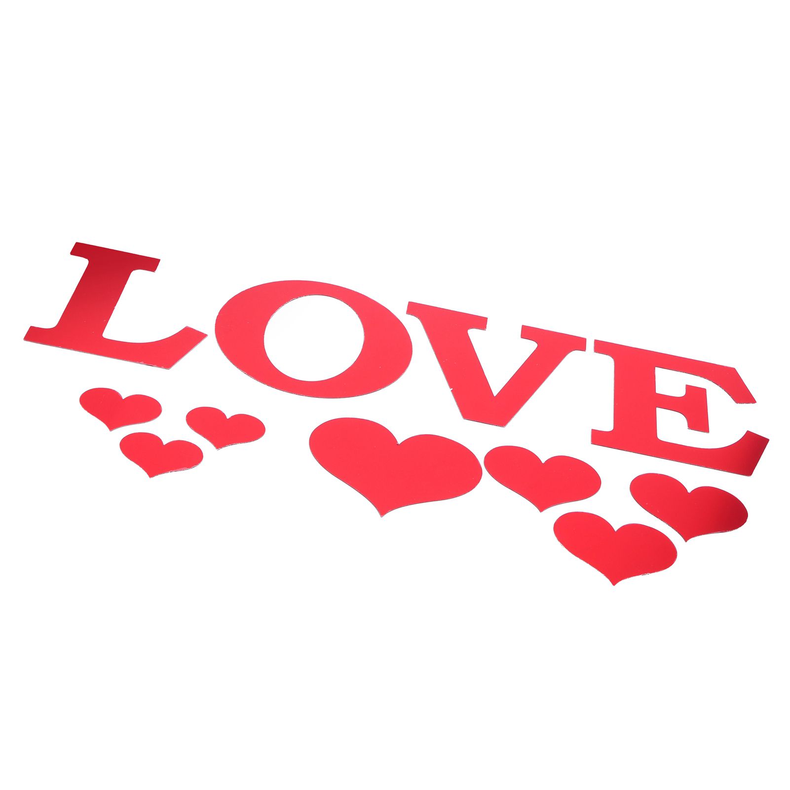 Mirror Wall Stickers Heart Shape DIY Wall Decal for Home Bedroom Living Room view 3
