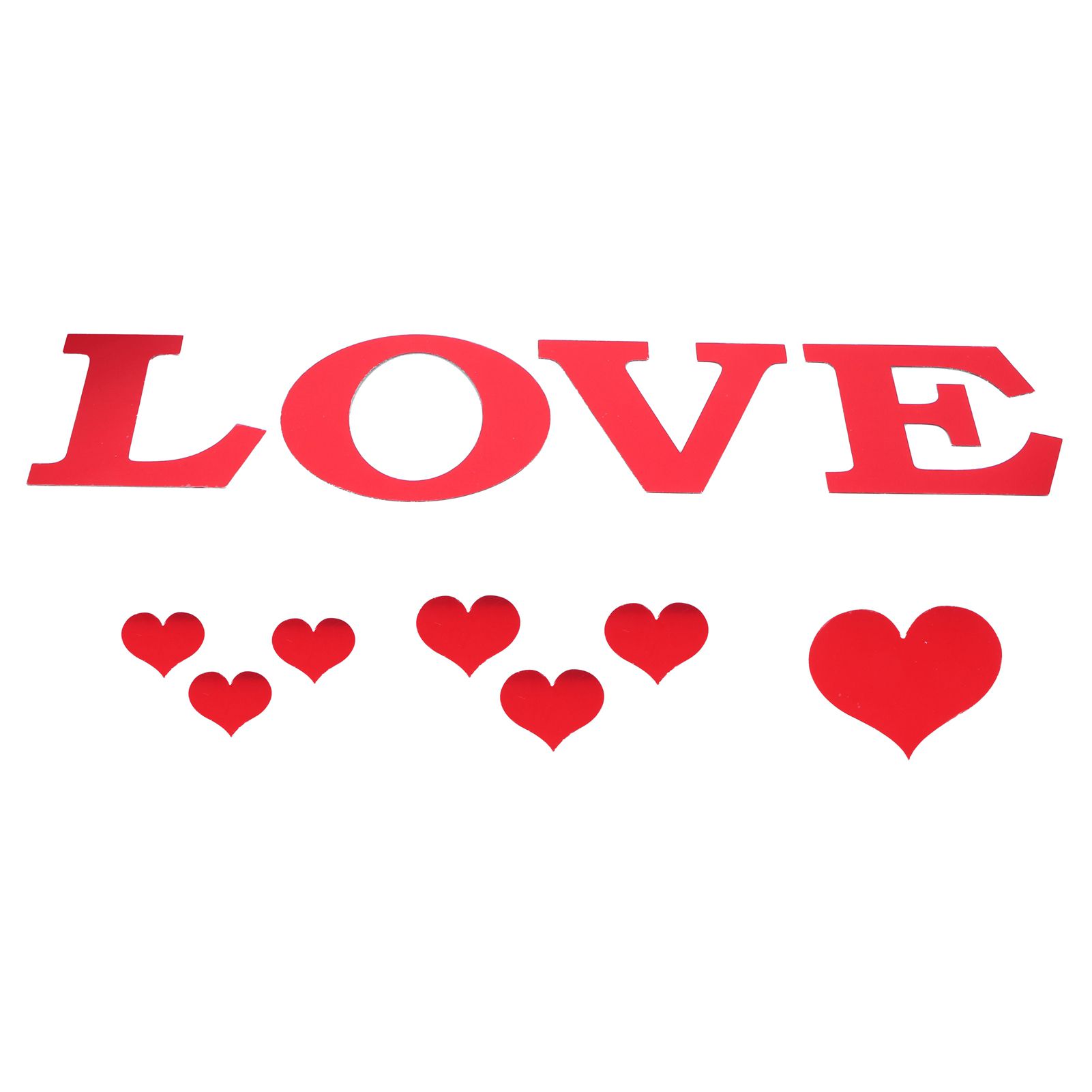 Mirror Wall Stickers Heart Shape DIY Wall Decal for Home Bedroom Living Room view 4