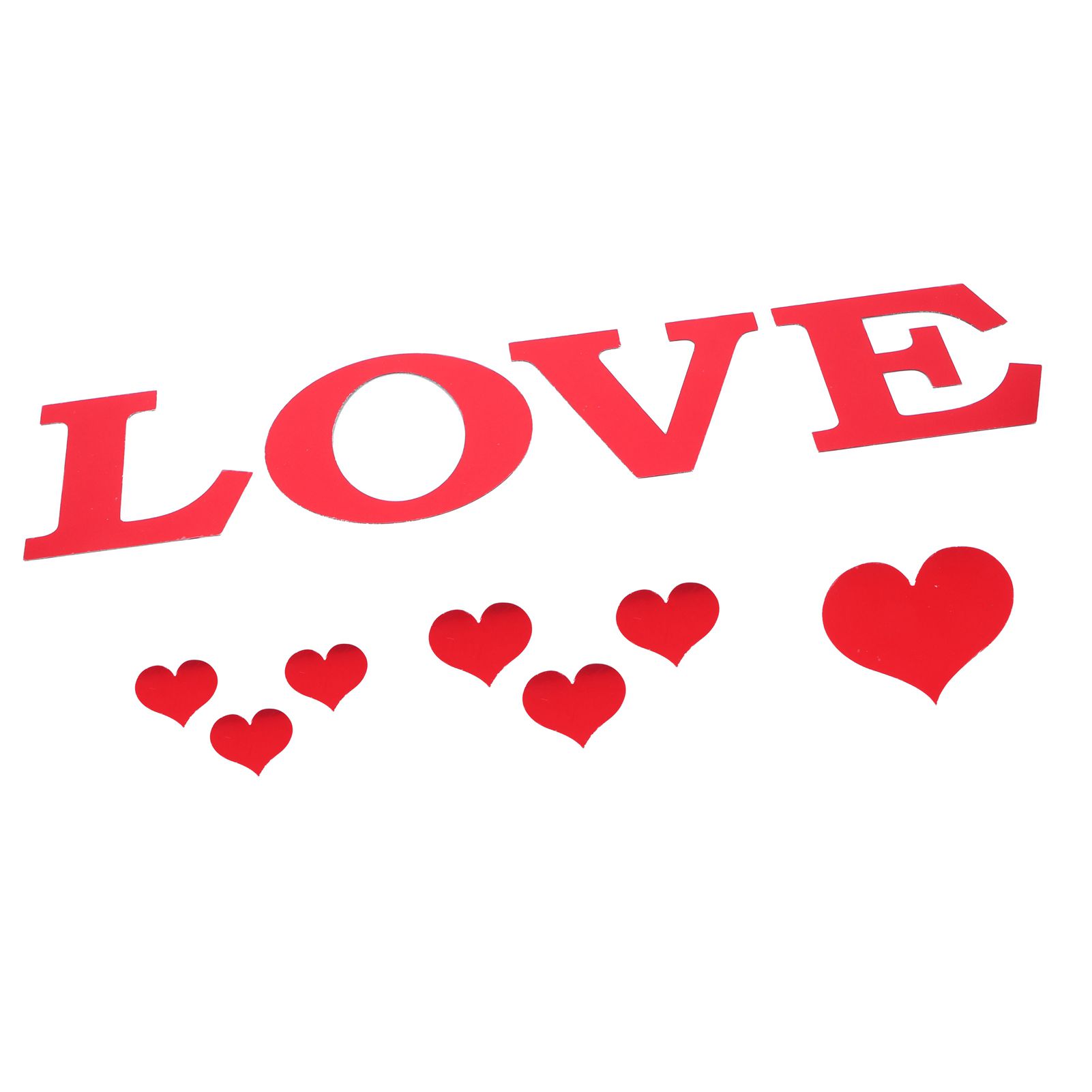 Mirror Wall Stickers Heart Shape DIY Wall Decal for Home Bedroom Living Room view 5