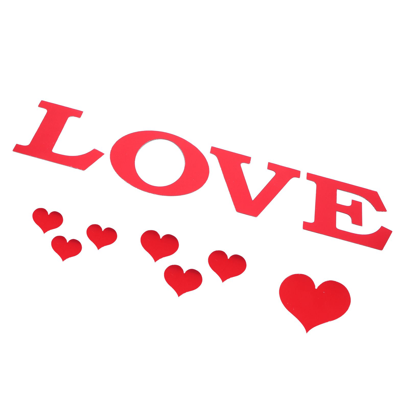 Mirror Wall Stickers Heart Shape DIY Wall Decal for Home Bedroom Living Room view 6
