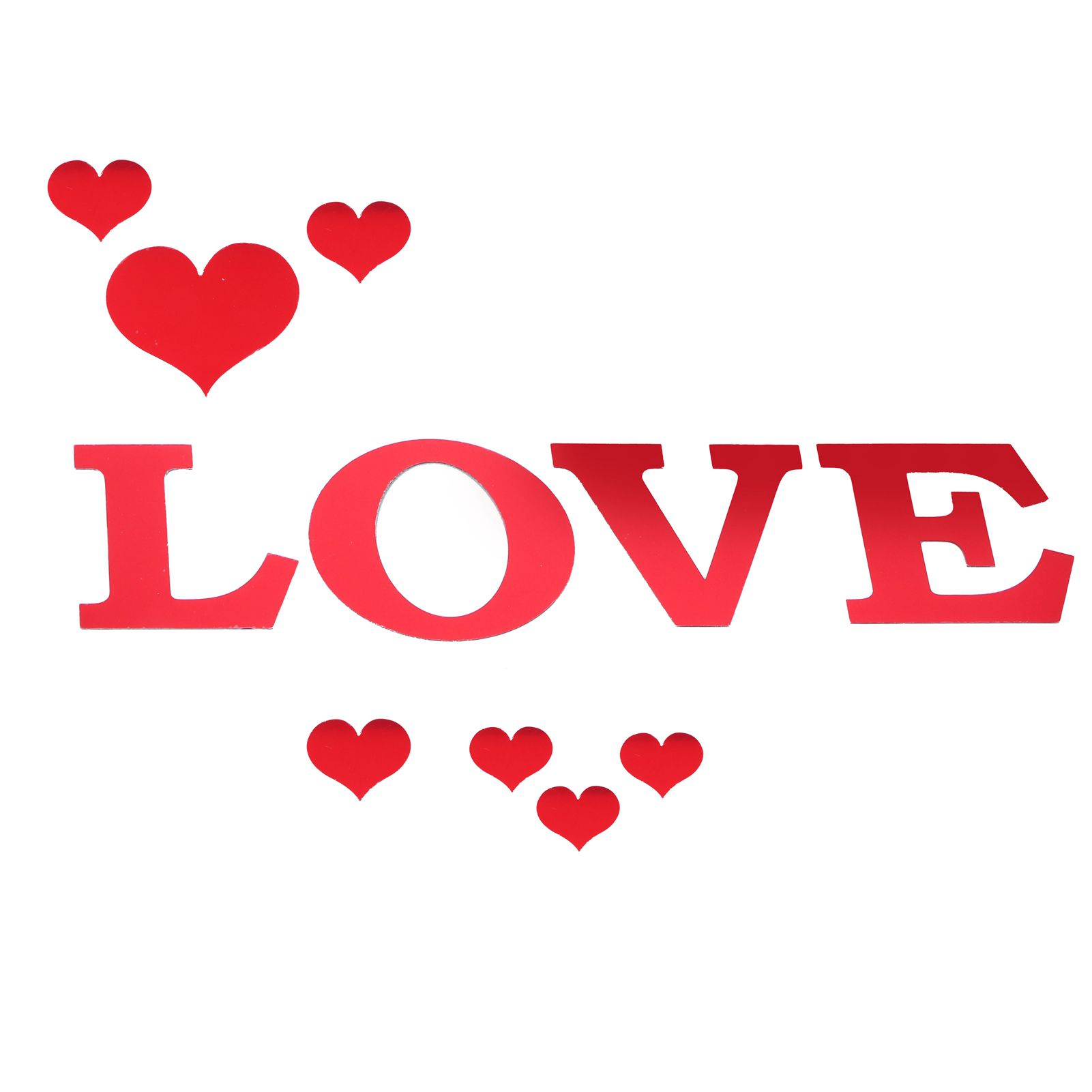Mirror Wall Stickers Heart Shape DIY Wall Decal for Home Bedroom Living Room view 7