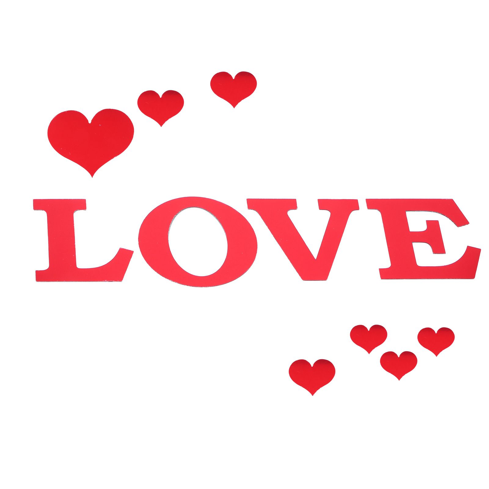 Mirror Wall Stickers Heart Shape DIY Wall Decal for Home Bedroom Living Room view 8