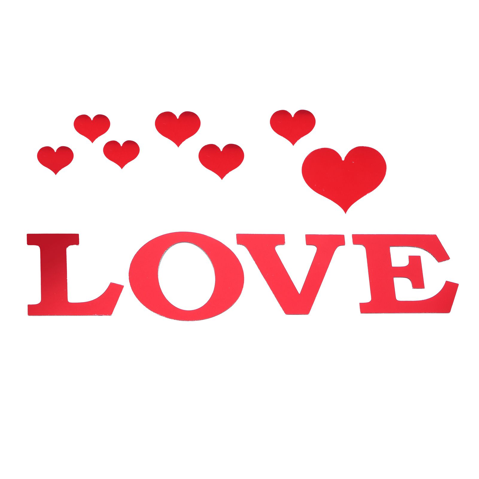 Mirror Wall Stickers Heart Shape DIY Wall Decal for Home Bedroom Living Room view 9