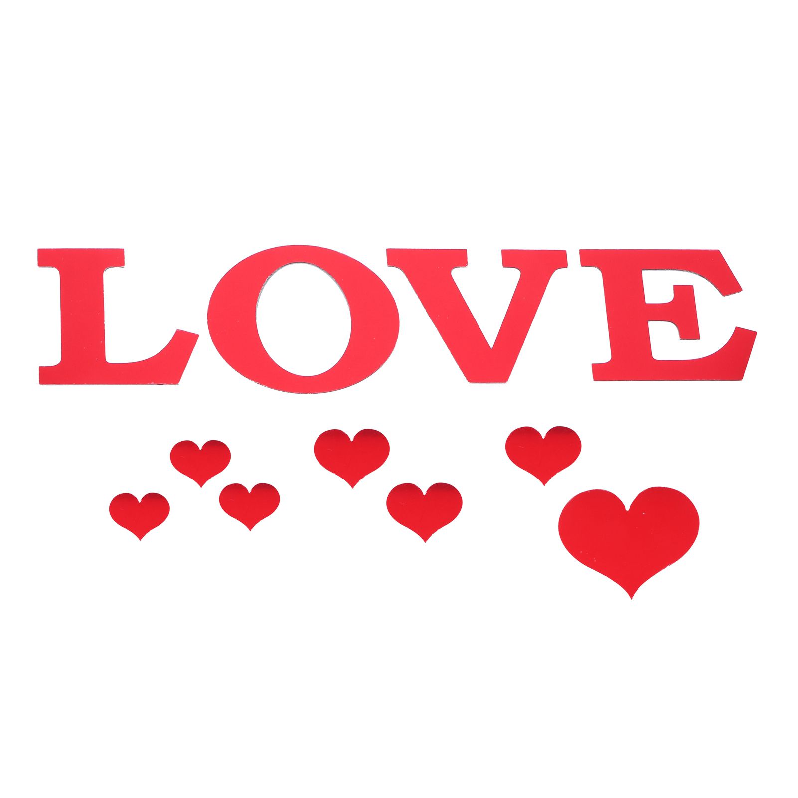 Mirror Wall Stickers Heart Shape DIY Wall Decal for Home Bedroom Living Room view 10