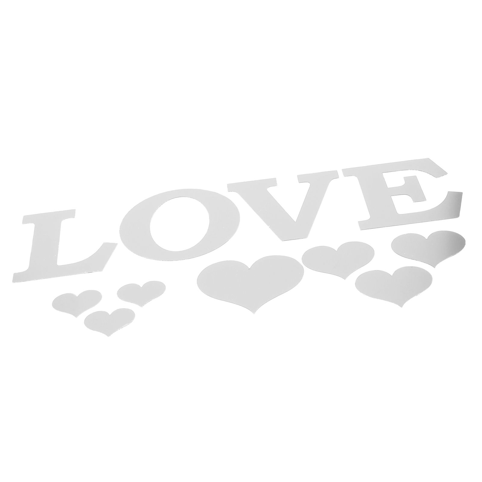 Mirror Wall Stickers Heart Shape DIY Wall Decal for Home Bedroom Living Room view 2