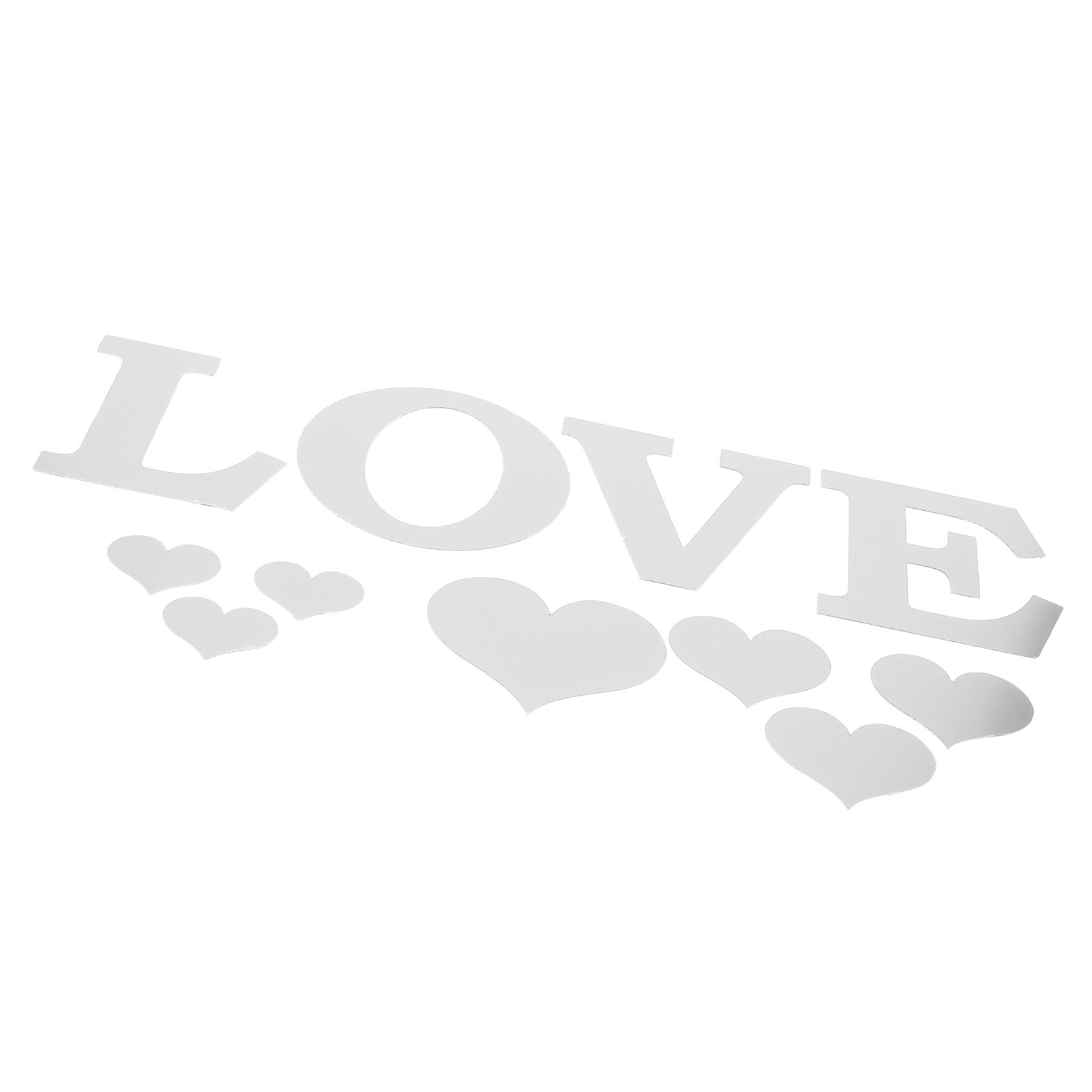 Mirror Wall Stickers Heart Shape DIY Wall Decal for Home Bedroom Living Room view 3