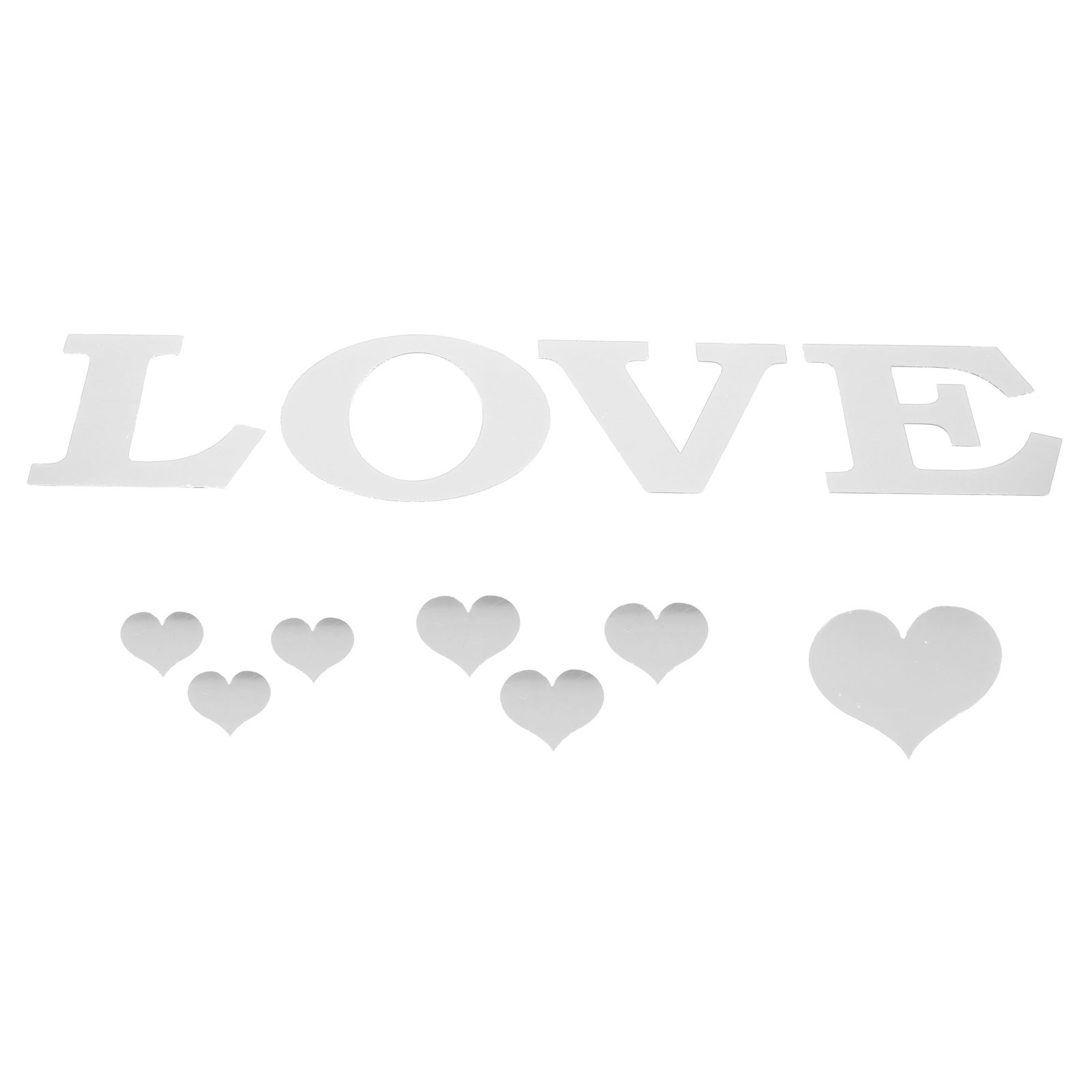 Mirror Wall Stickers Heart Shape DIY Wall Decal for Home Bedroom Living Room view 4