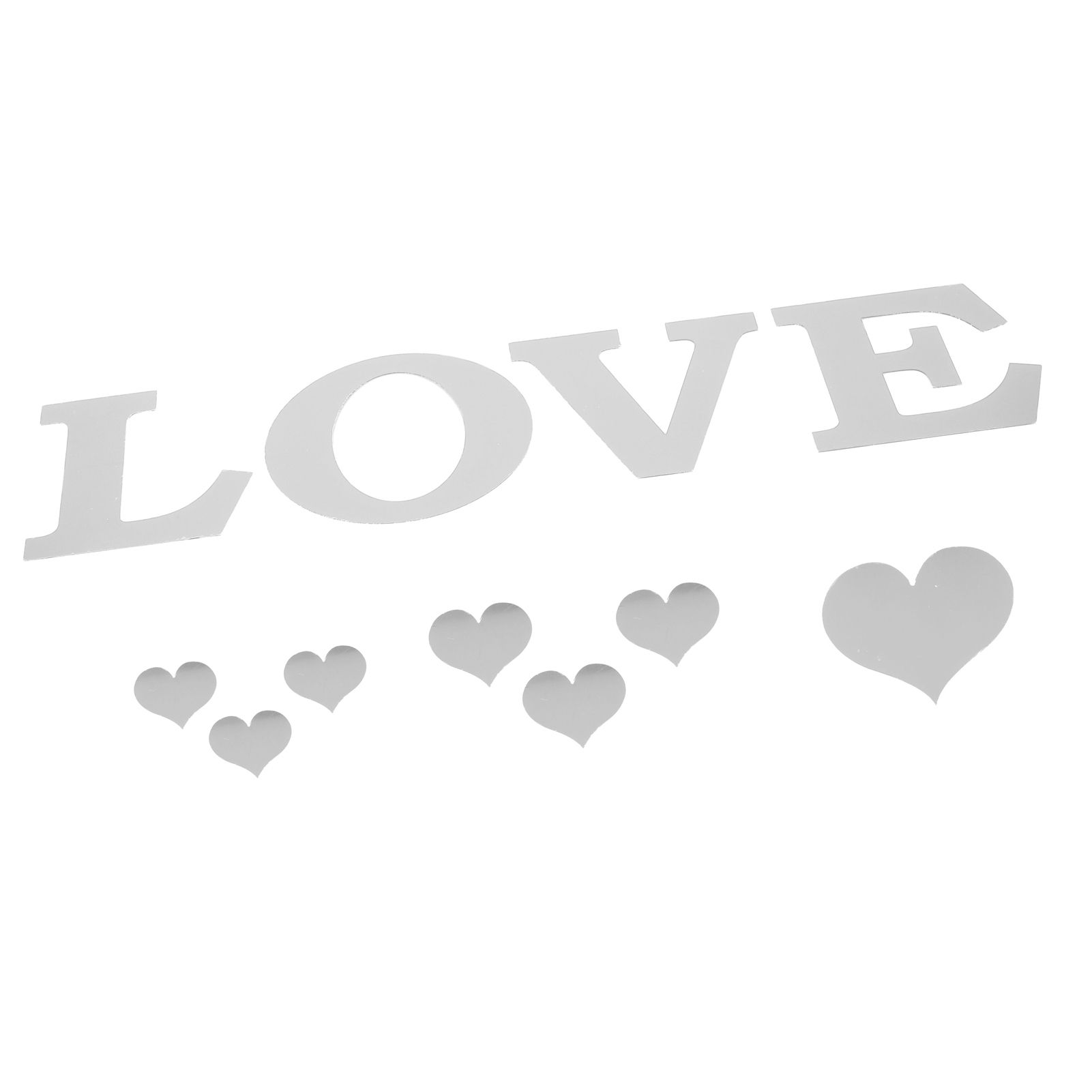 Mirror Wall Stickers Heart Shape DIY Wall Decal for Home Bedroom Living Room view 5