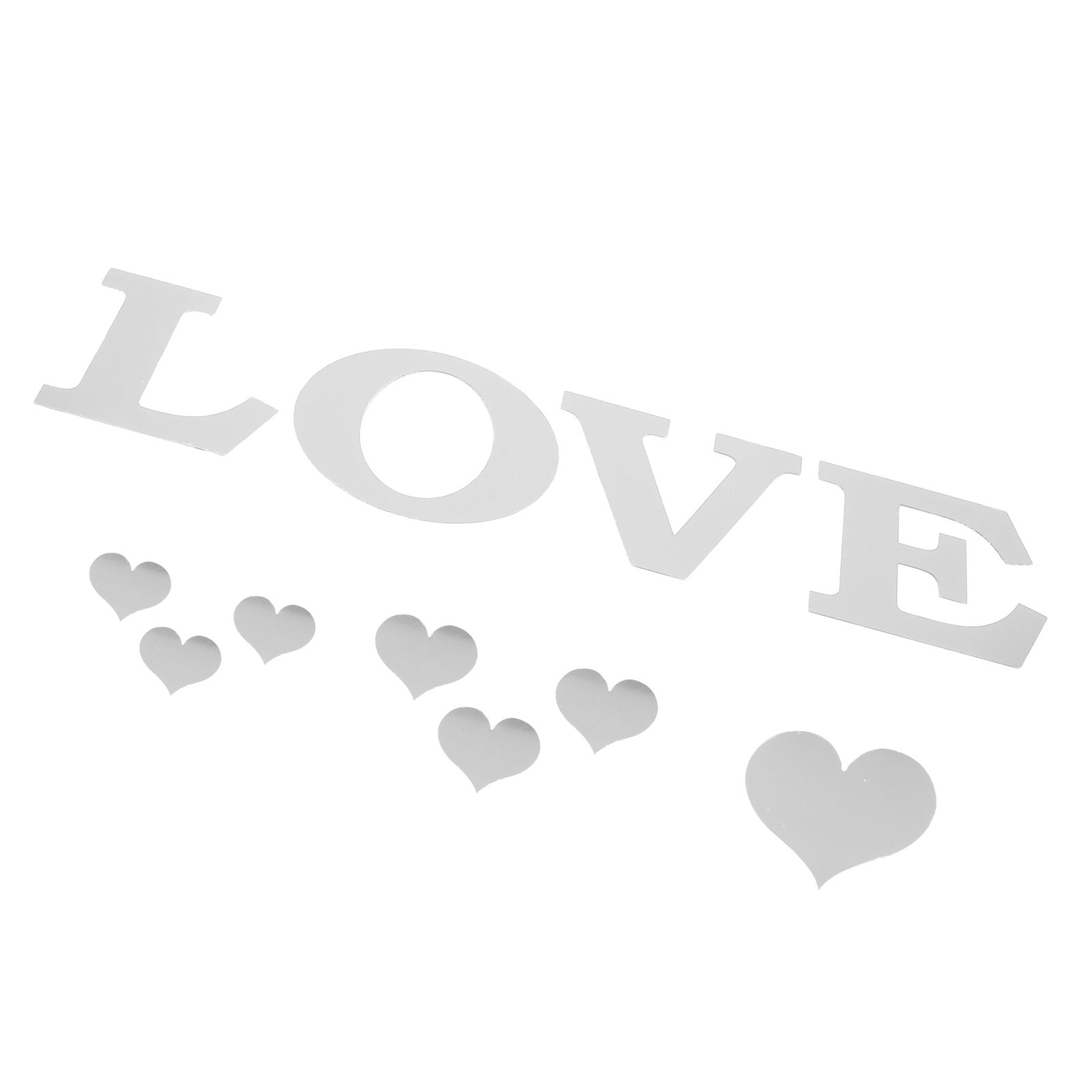 Mirror Wall Stickers Heart Shape DIY Wall Decal for Home Bedroom Living Room view 6