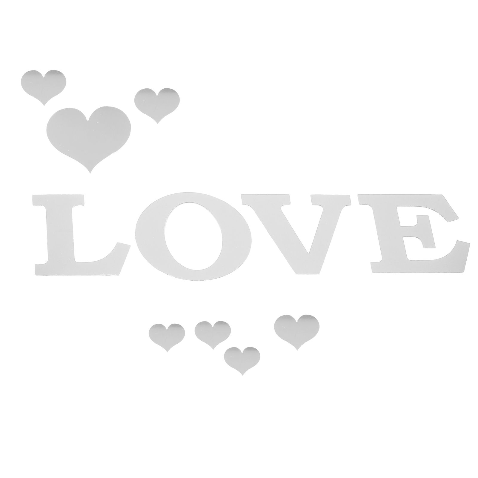 Mirror Wall Stickers Heart Shape DIY Wall Decal for Home Bedroom Living Room view 7