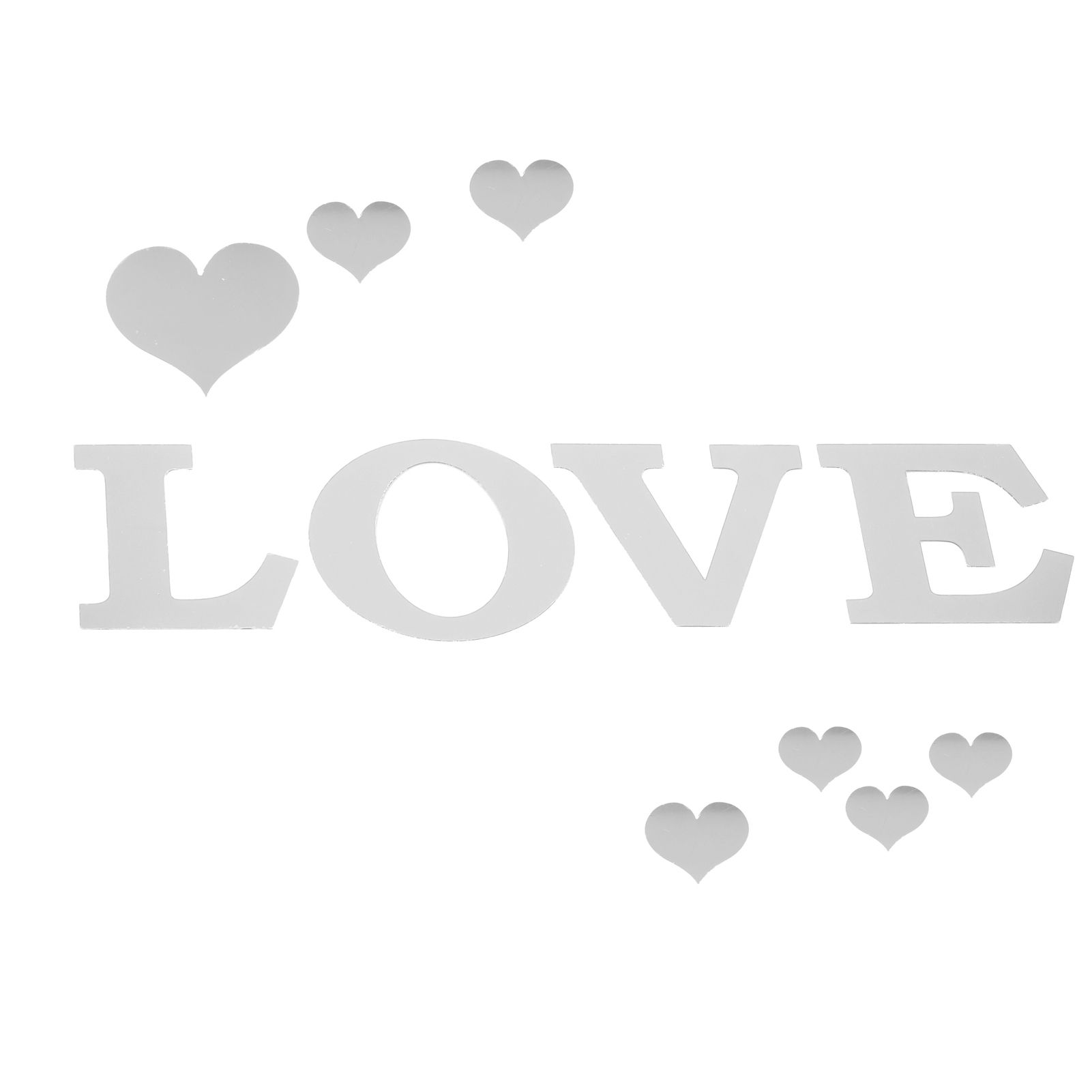 Mirror Wall Stickers Heart Shape DIY Wall Decal for Home Bedroom Living Room view 8