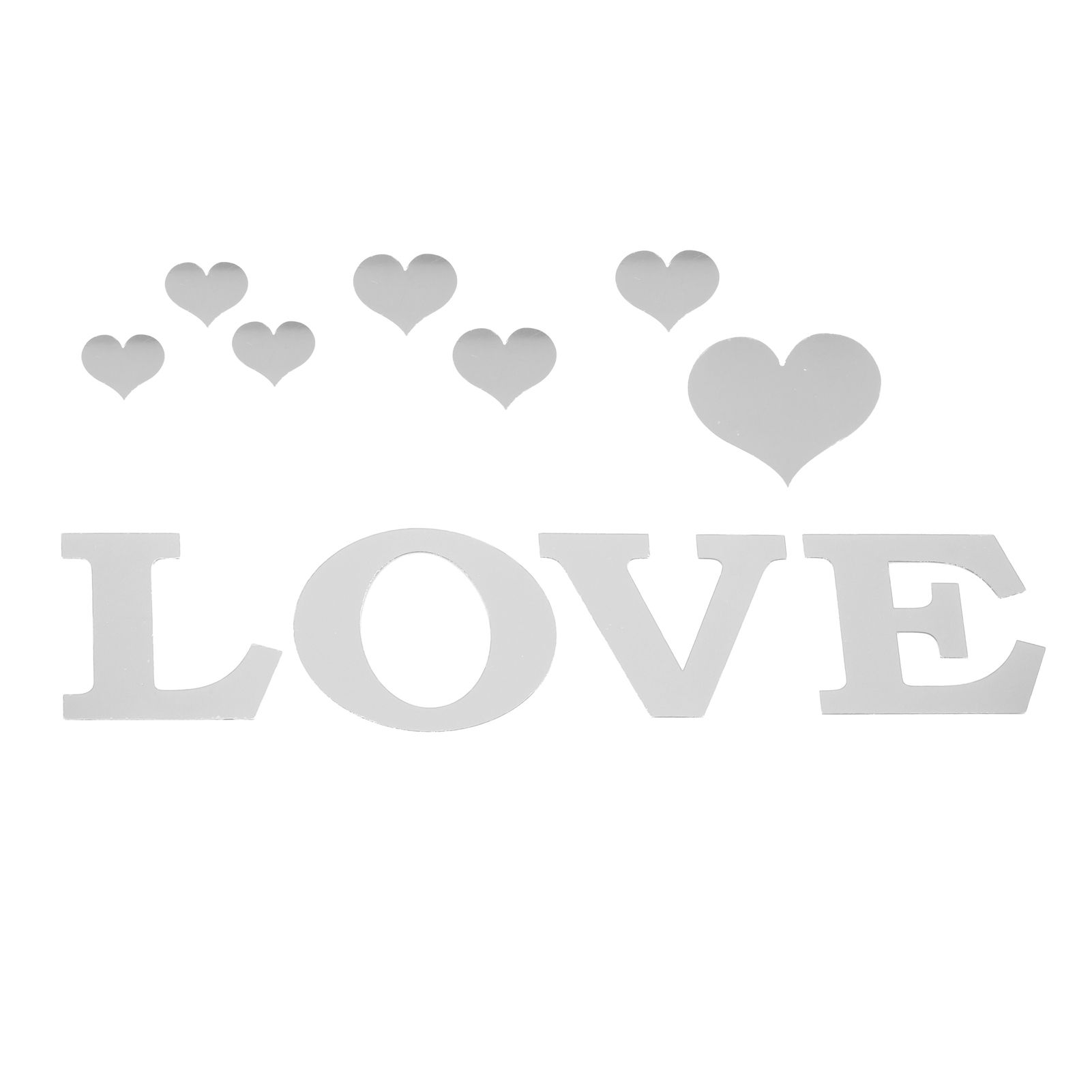 Mirror Wall Stickers Heart Shape DIY Wall Decal for Home Bedroom Living Room view 9