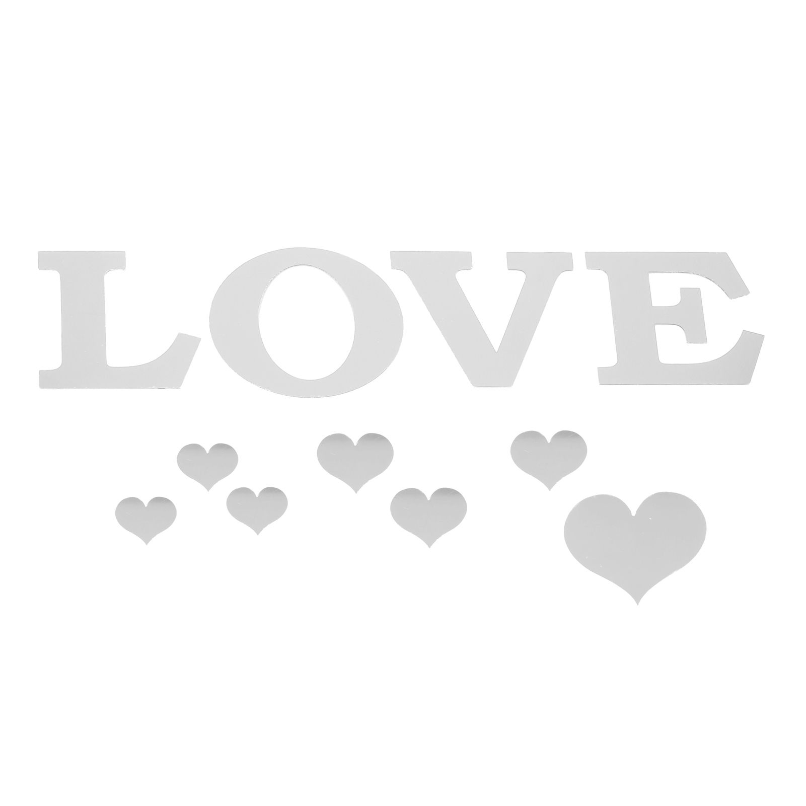 Mirror Wall Stickers Heart Shape DIY Wall Decal for Home Bedroom Living Room view 10