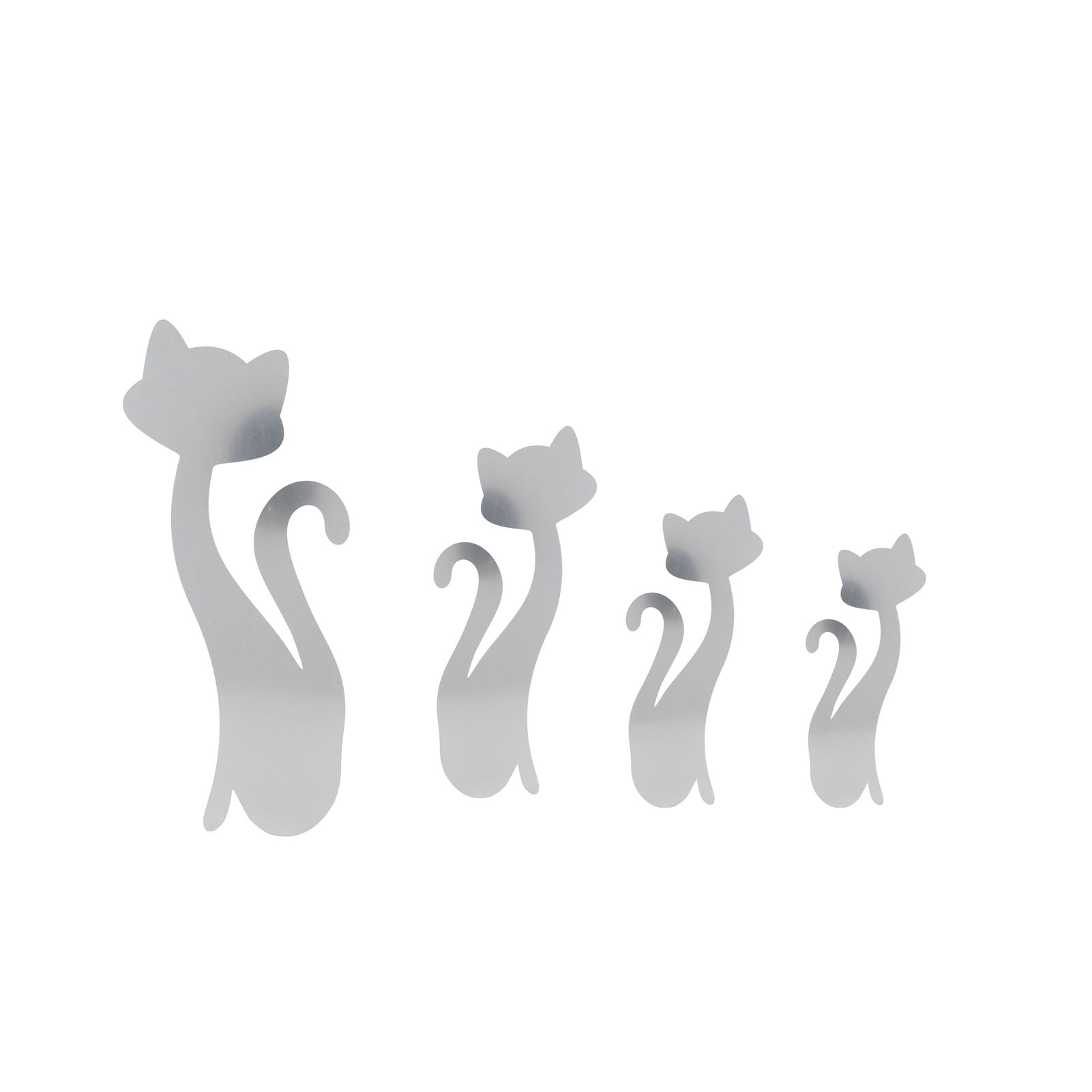 Cat Shape Mirror Wall Stickers Home Living Room Bedroom DIY Wall Art — image 1