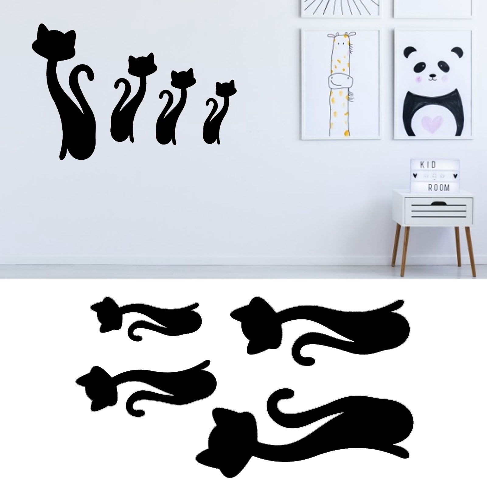 Cat Shape Mirror Wall Stickers Home Living Room Bedroom DIY Wall Art view 11