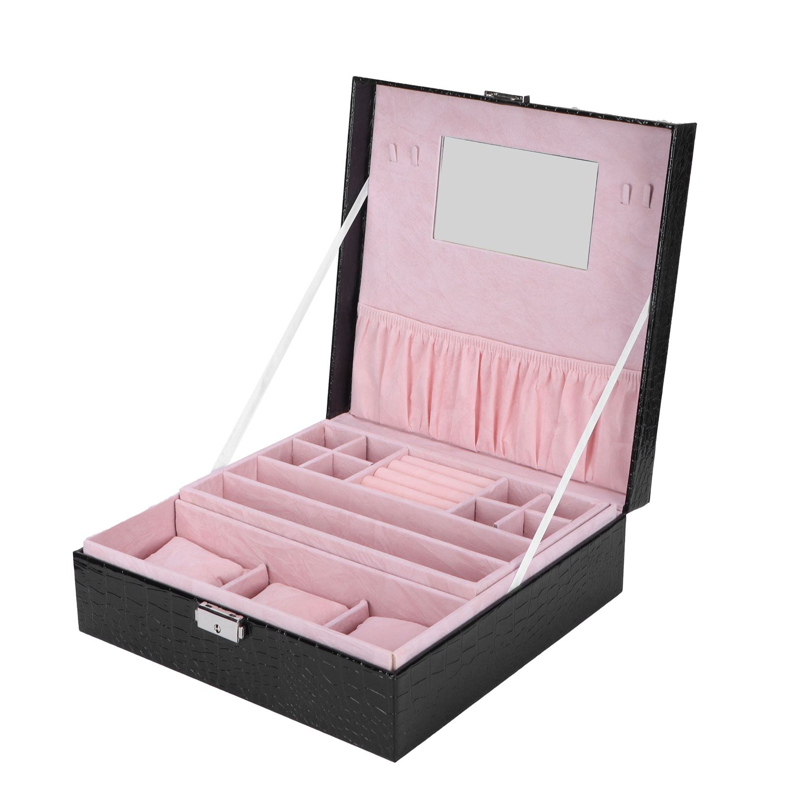 Jewelry Box Earrings Jewelry Display Case Bracelet Watch Organizer Wedding Gifts view 3