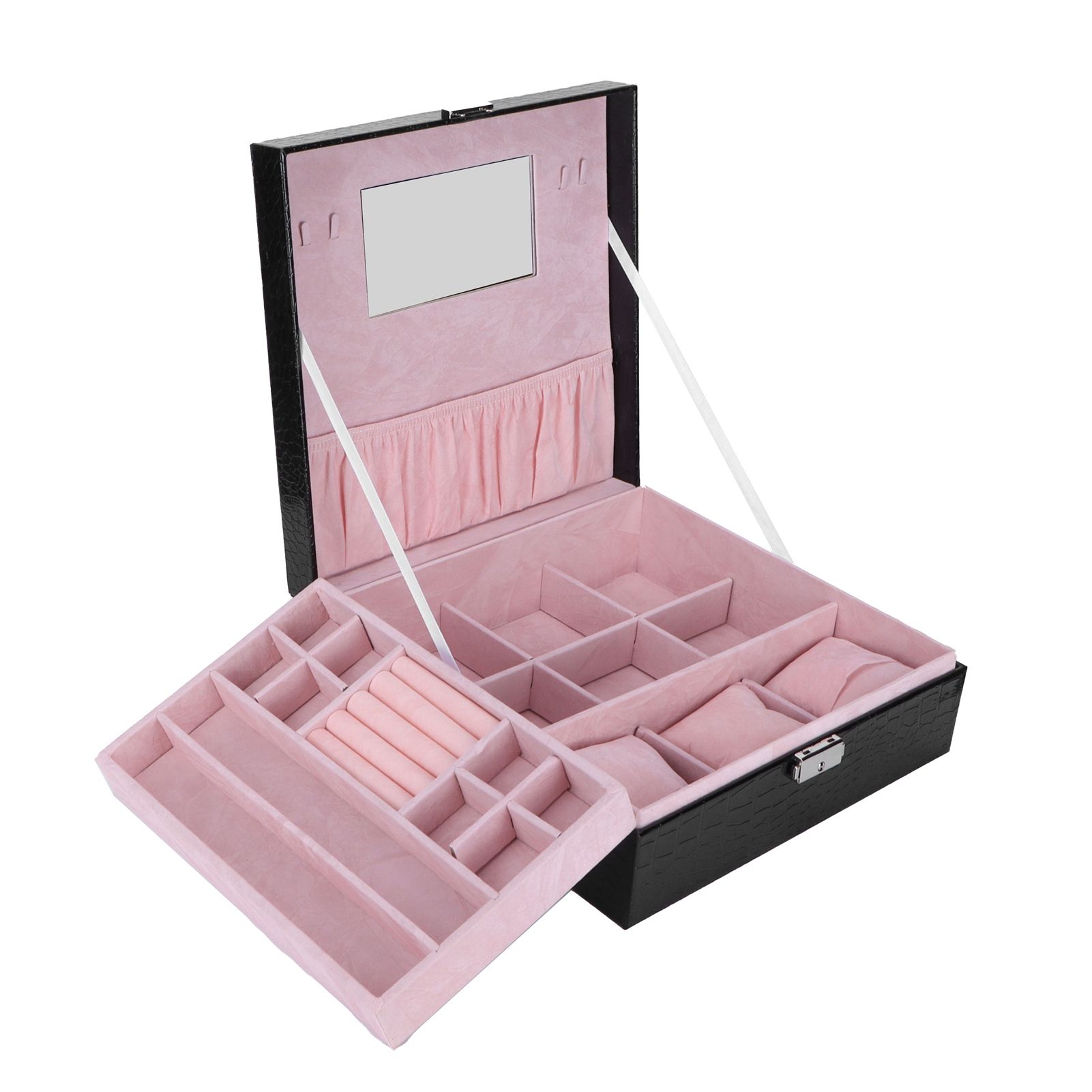 Jewelry Box Earrings Jewelry Display Case Bracelet Watch Organizer Wedding Gifts view 7