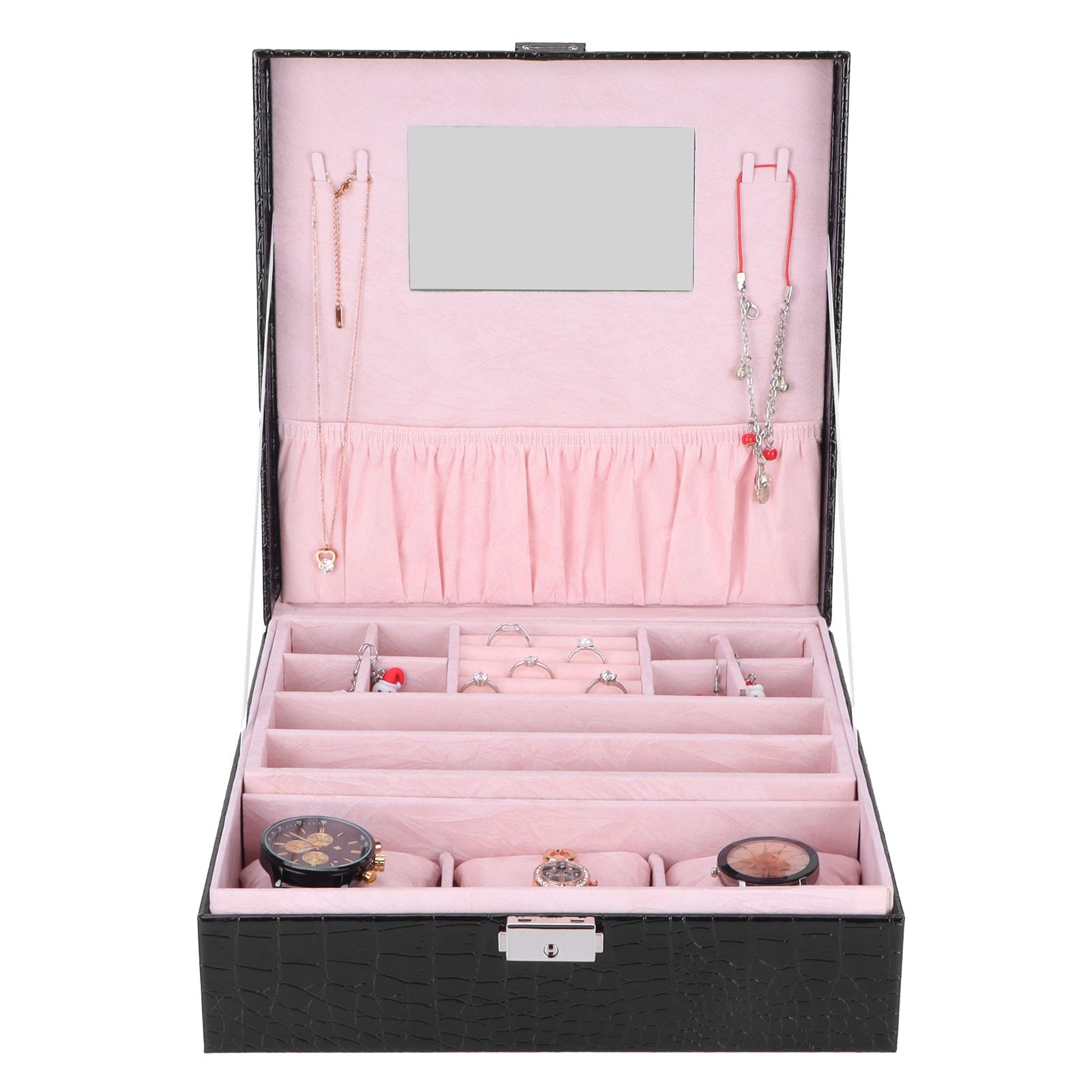 Jewelry Box Earrings Jewelry Display Case Bracelet Watch Organizer Wedding Gifts view 10