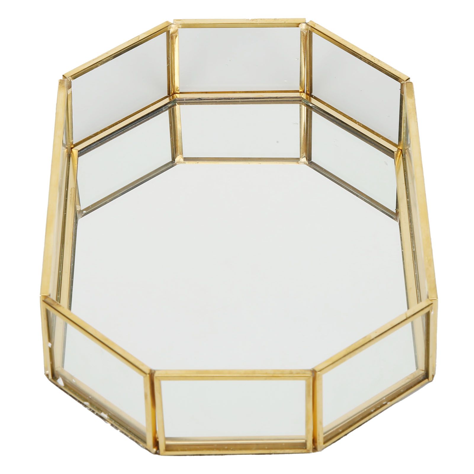Octagonal Storage Box Mini Gold Geometry Jewelry Necklace Dessert Basket with view 4