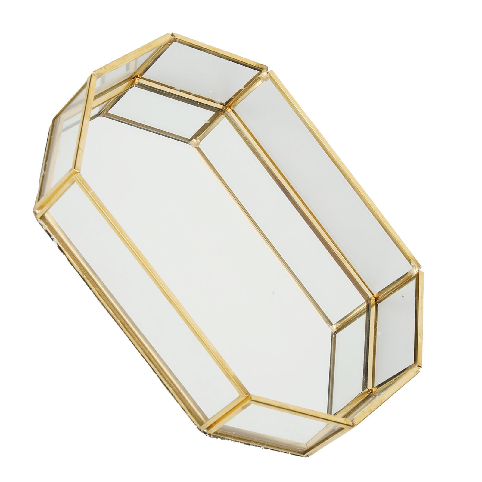 Octagonal Storage Box Mini Gold Geometry Jewelry Necklace Dessert Basket with view 5