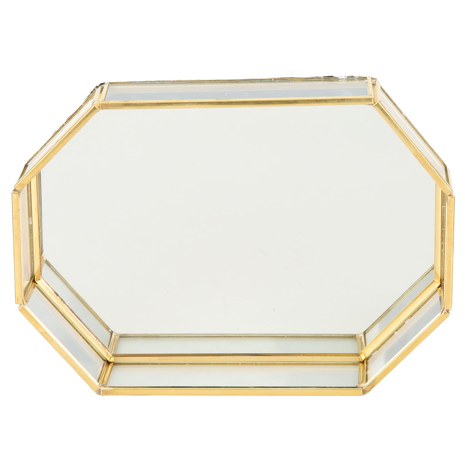 Octagonal Storage Box Mini Gold Geometry Jewelry Necklace Dessert Basket with view 6