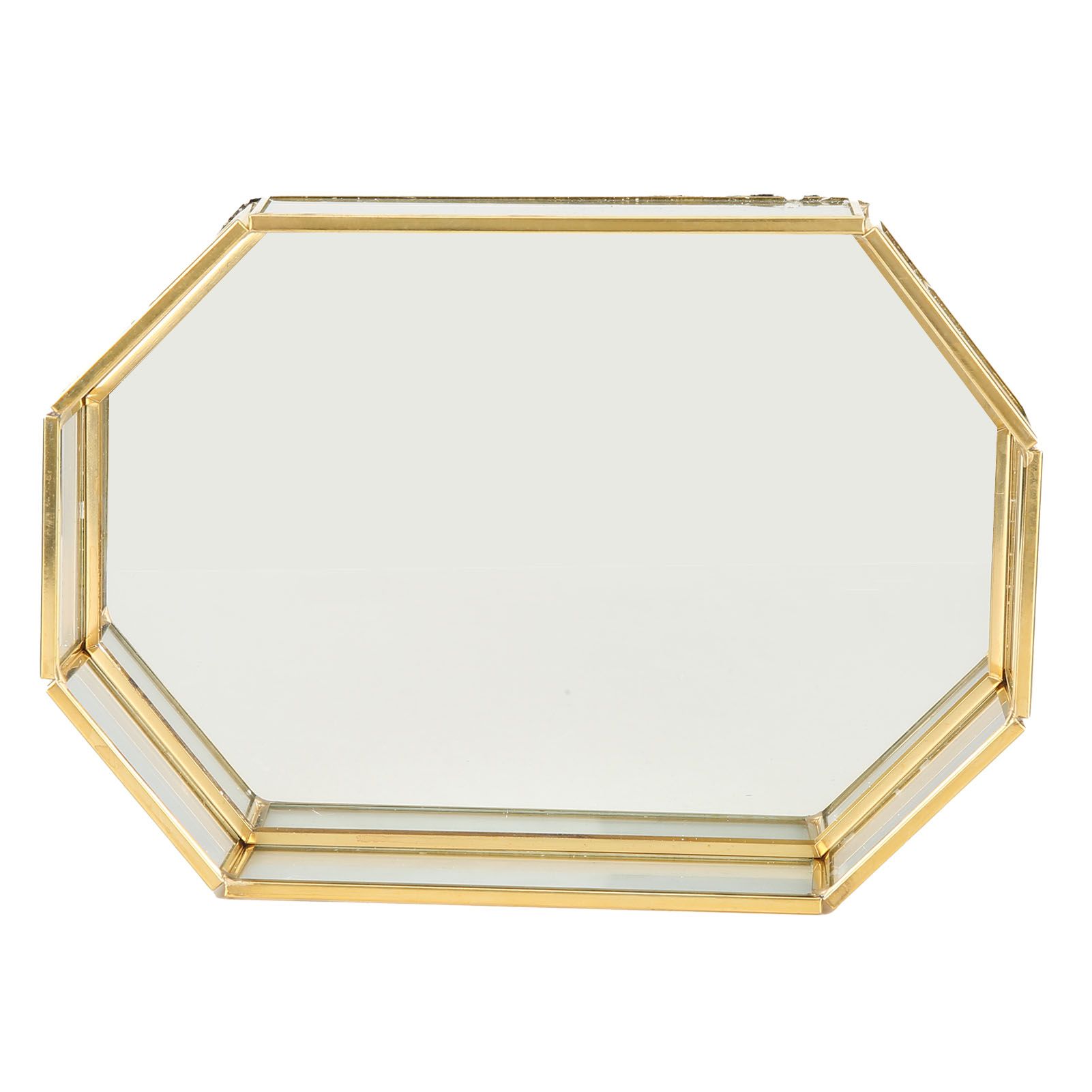 Octagonal Storage Box Mini Gold Geometry Jewelry Necklace Dessert Basket with view 10