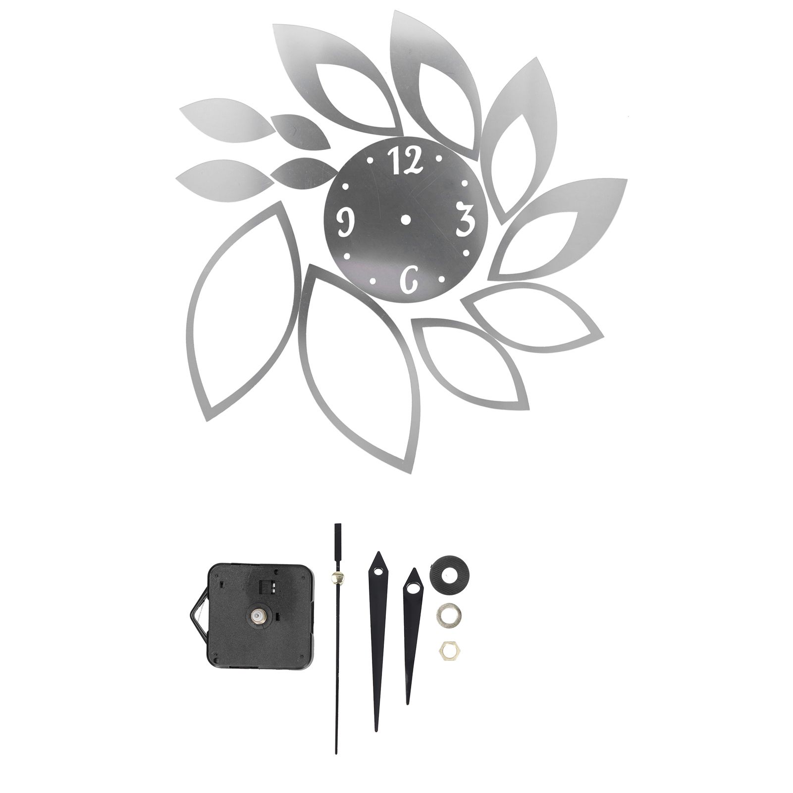 DIY Mirror Wall Clock Stickers Modern Decor for Home Living Room Background — image 1