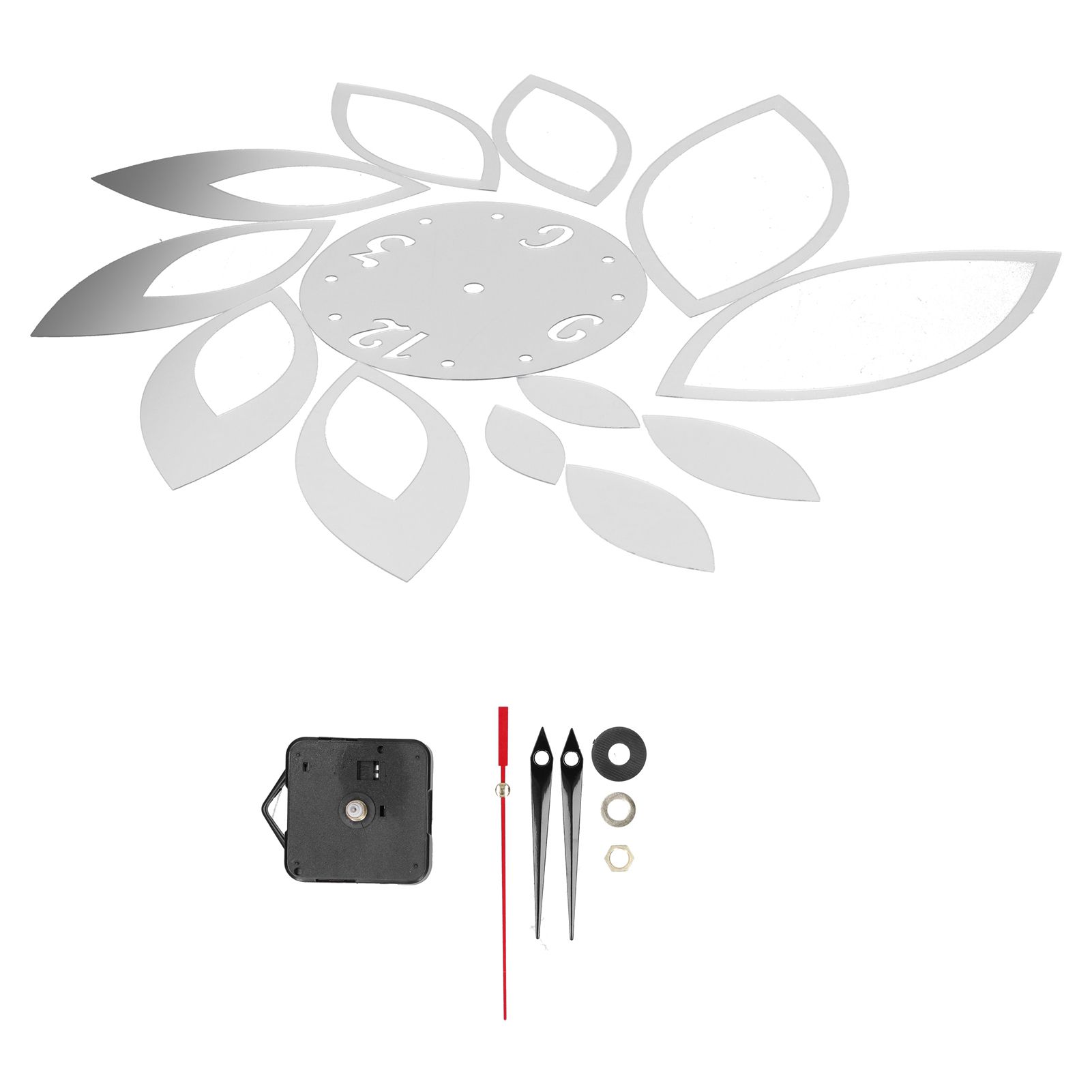 DIY Mirror Wall Clock Stickers Modern Decor for Home Living Room Background view 3