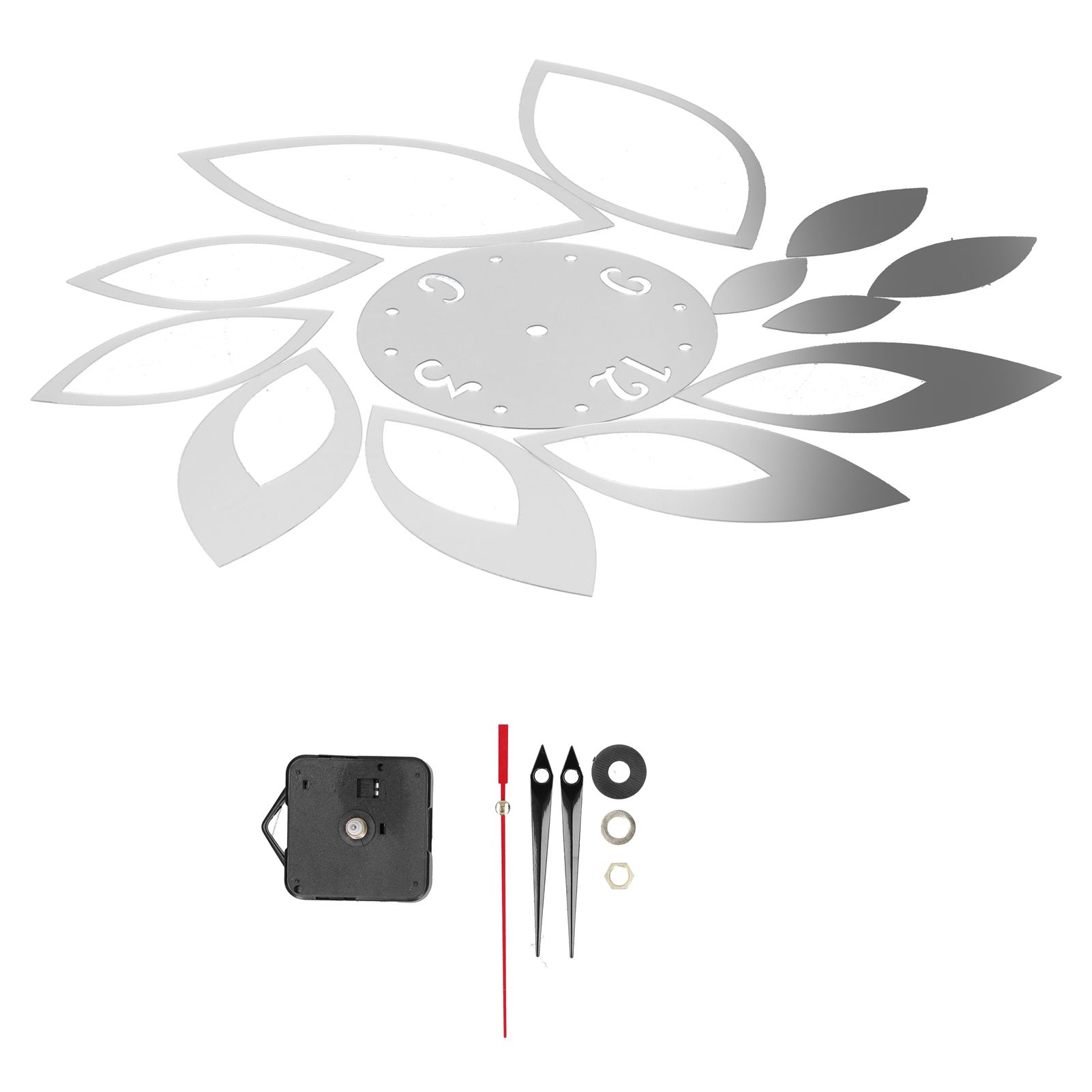 DIY Mirror Wall Clock Stickers Modern Decor for Home Living Room Background view 4